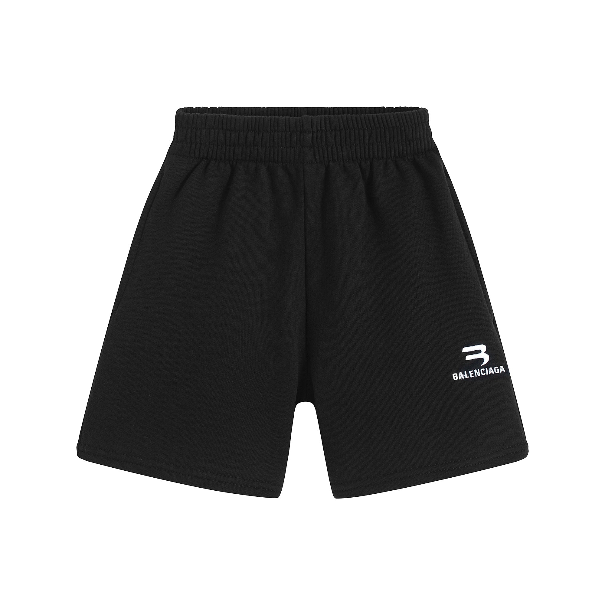 Girls Black Logo Cotton Shorts