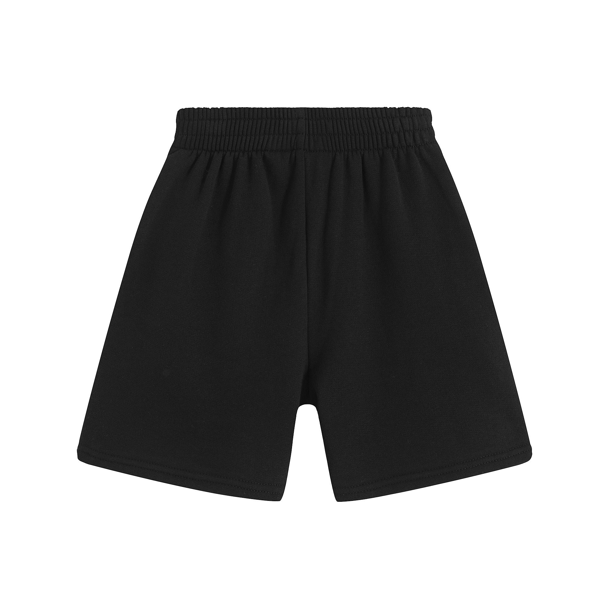Girls Black Logo Cotton Shorts