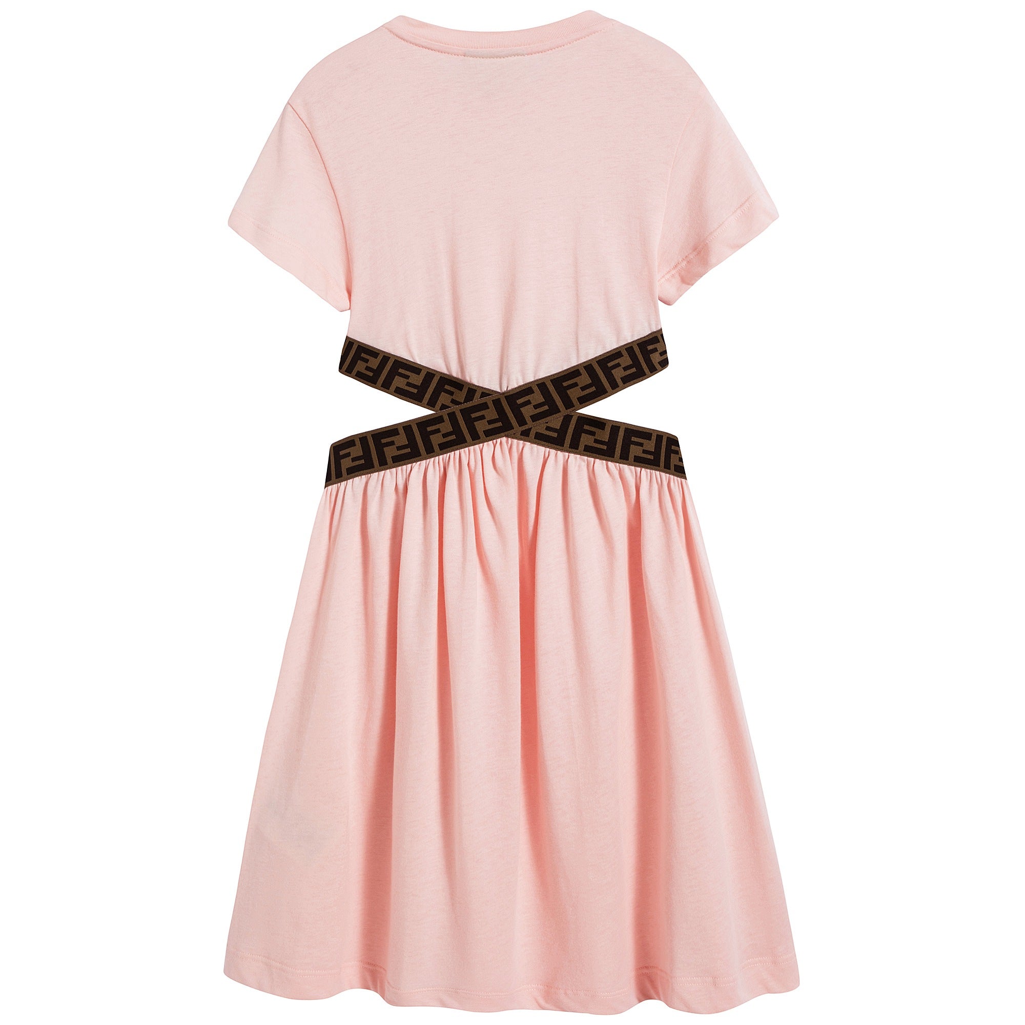 Girls Pink FF Logo Dress