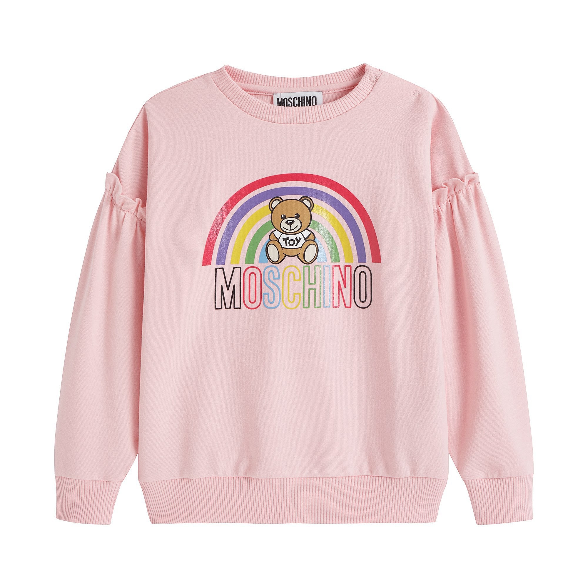 Baby Girls Pink Bear Cotton Sweatshirt