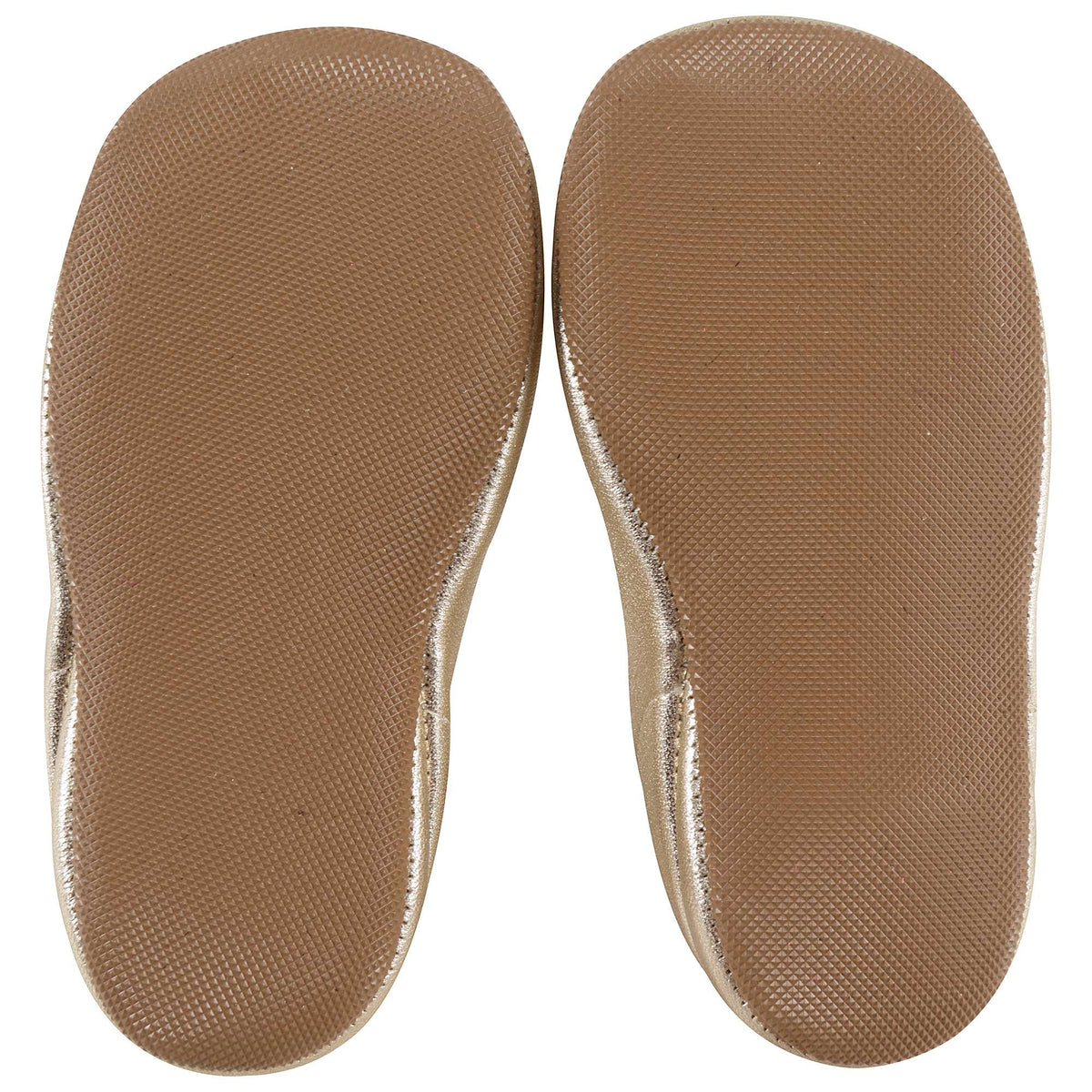 Chaussures en cuir doré pour filles
