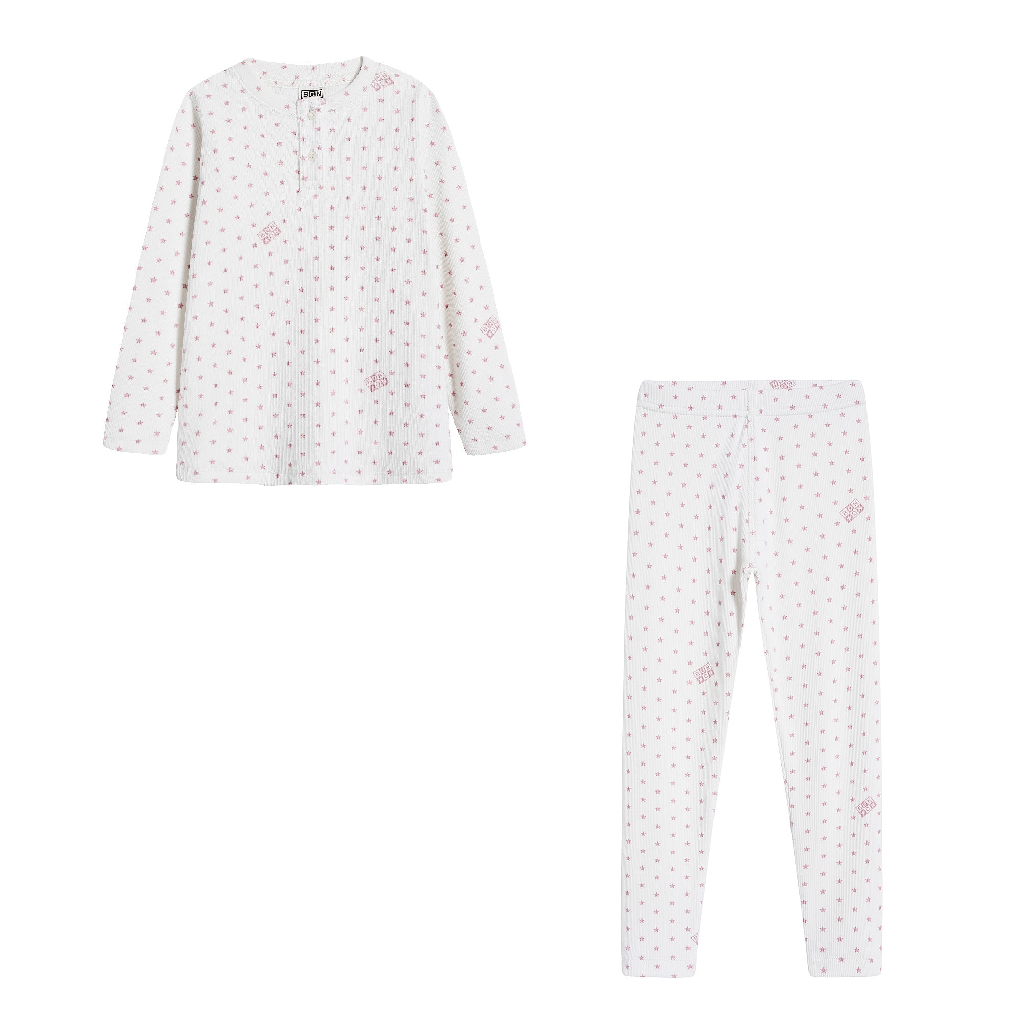 Girls White Stars Nightwear Set