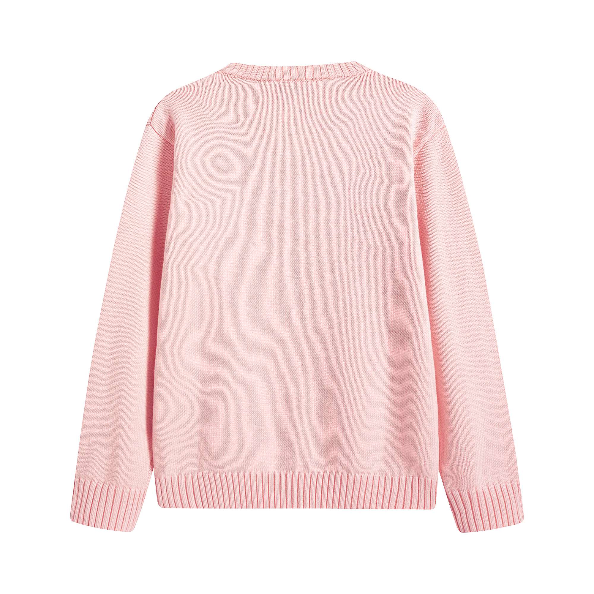 Girls Pink Logo Cotton Sweater