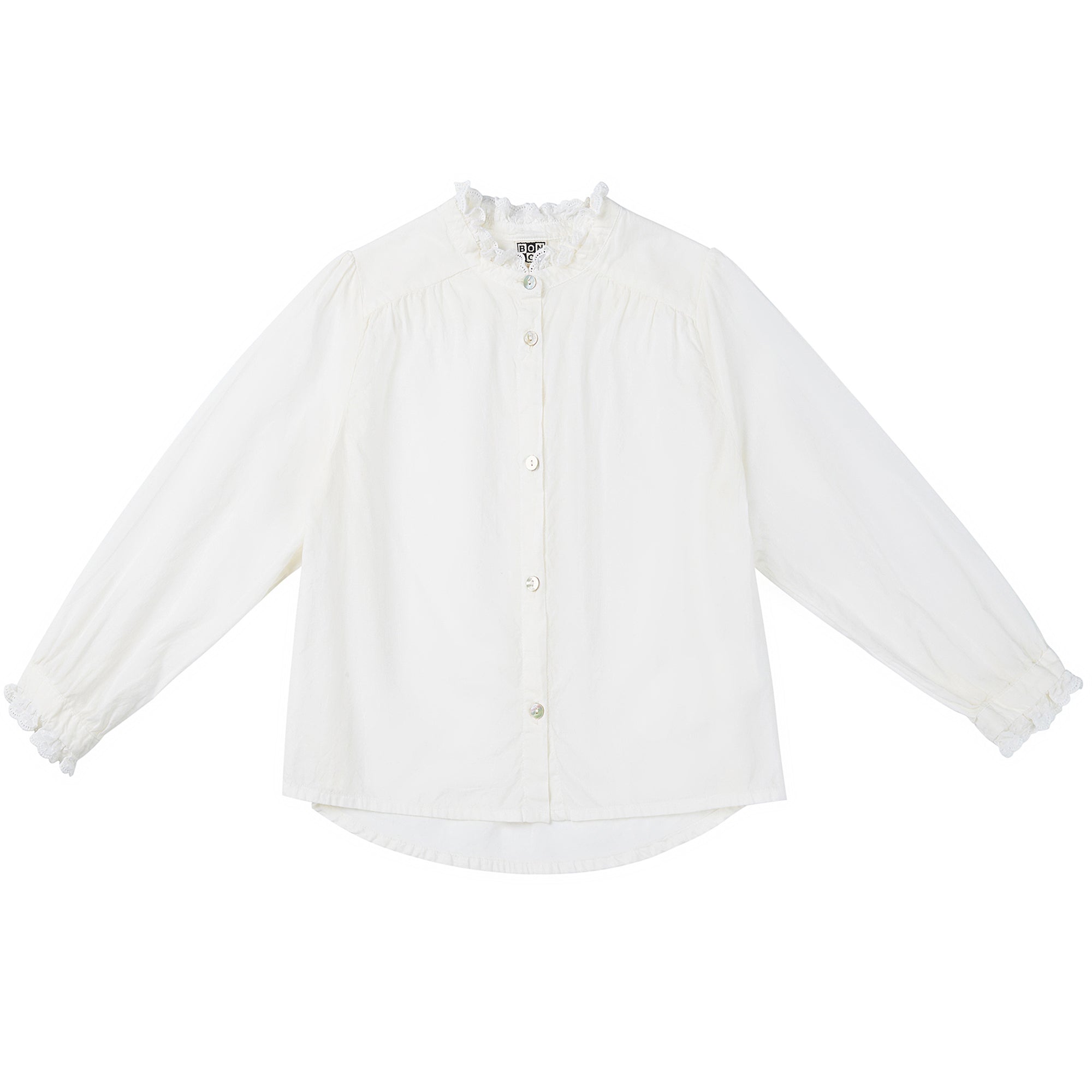 Girls White Cotton Blouse