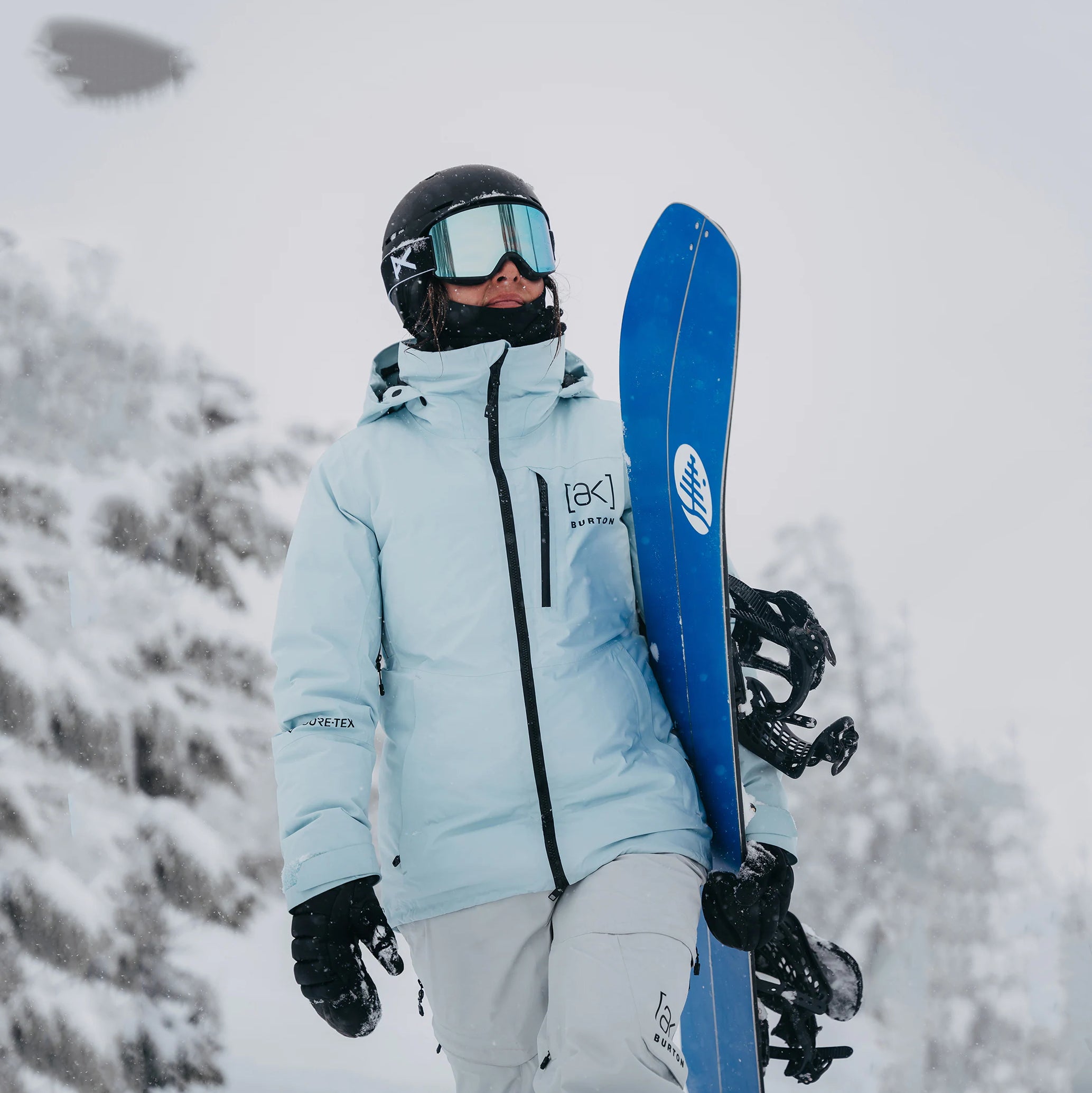 Girls Light Blue Padded Down Snow Jacket