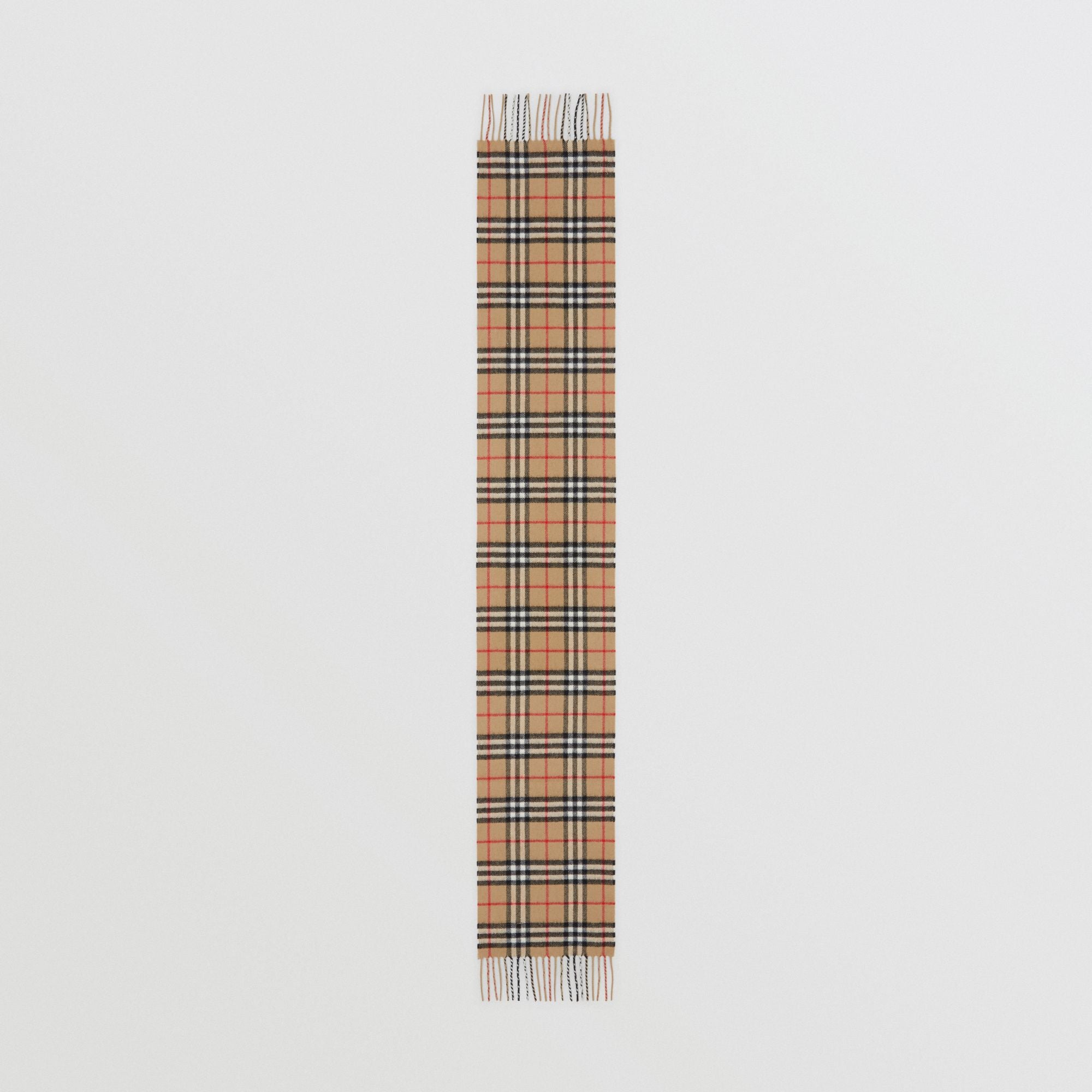 Boys & Girls Beige Check Cashmere Scarf