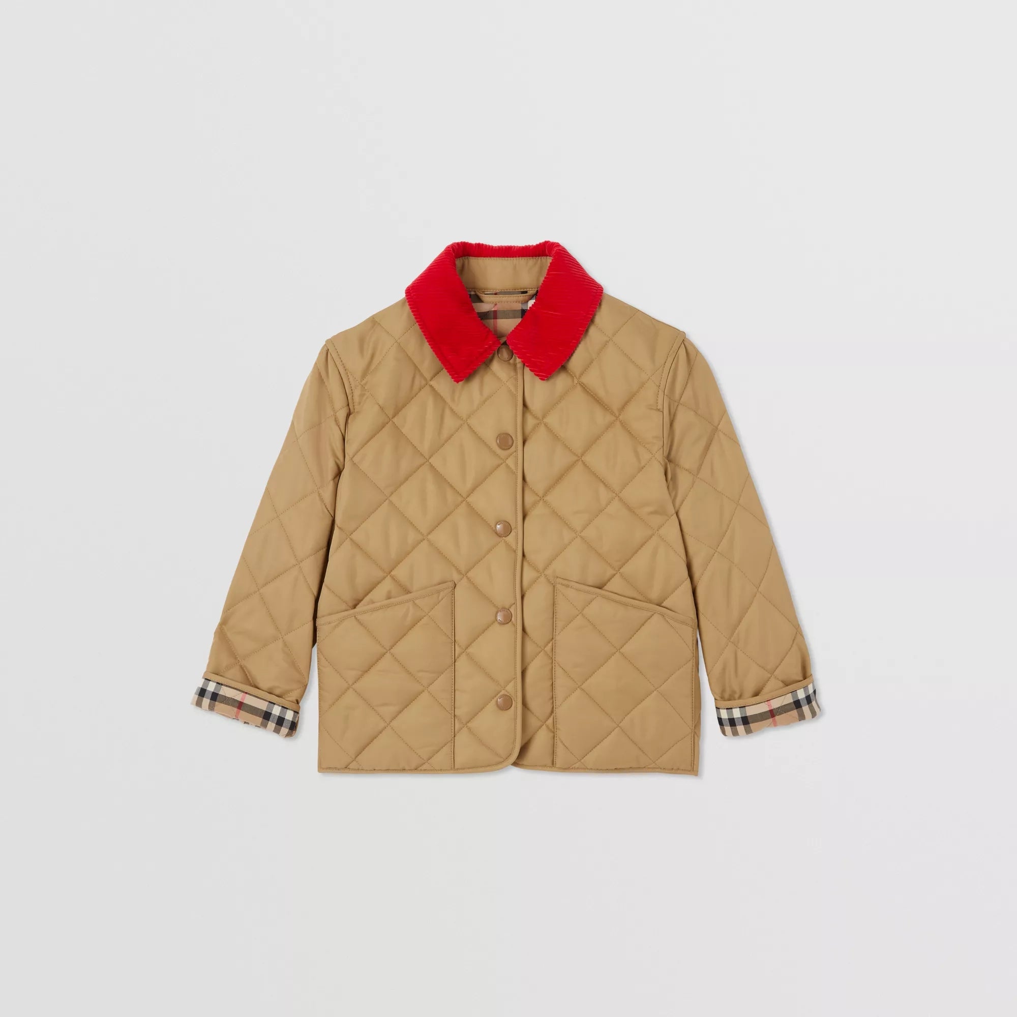 Girls Beige Padded Jacket
