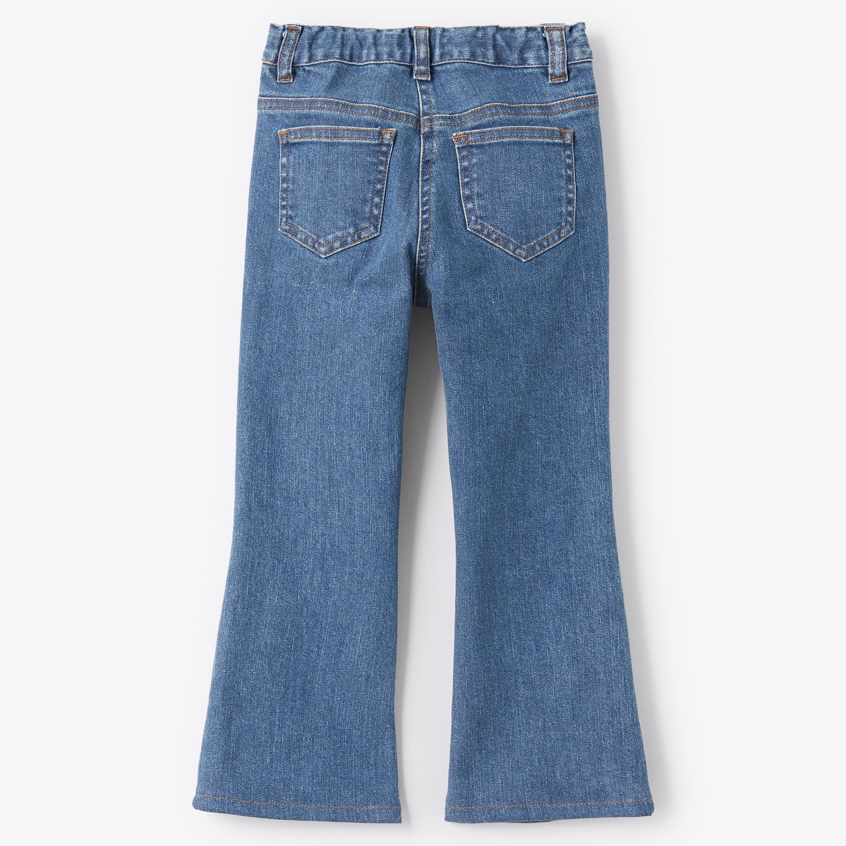 Girls Blue Stars Denim Trousers