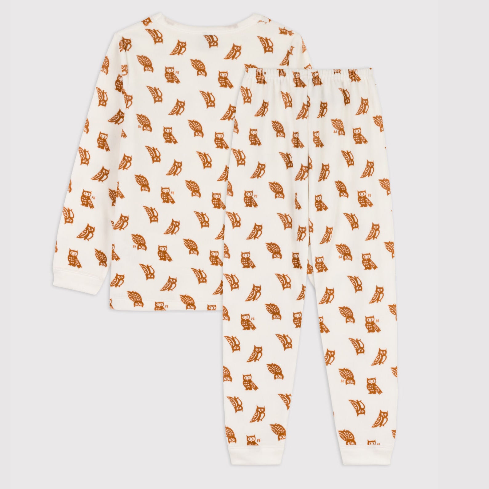 Girls White Printed Cotton Nightwear Set