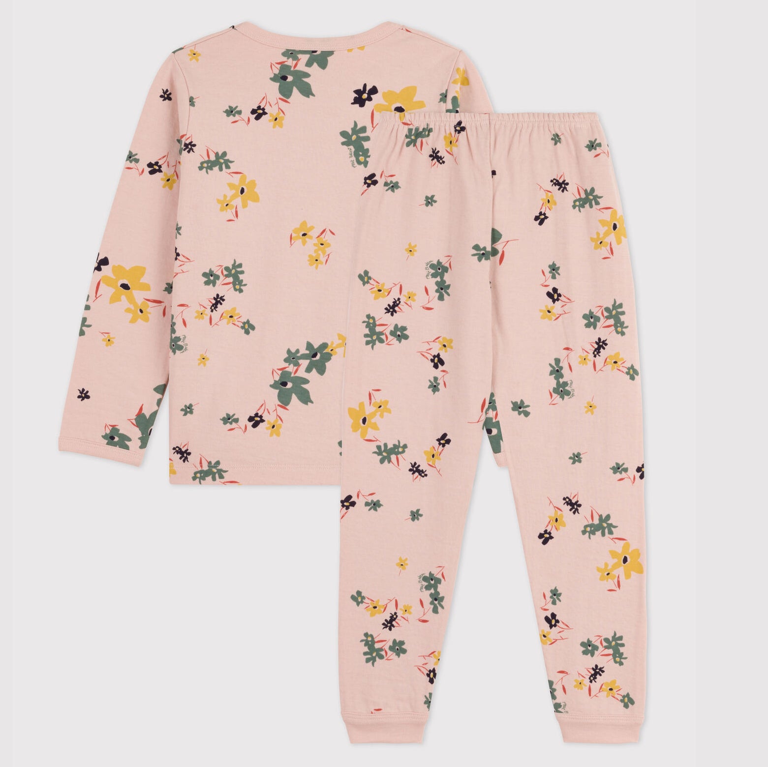 Girls Pink Printed Cotton Nightwear Set