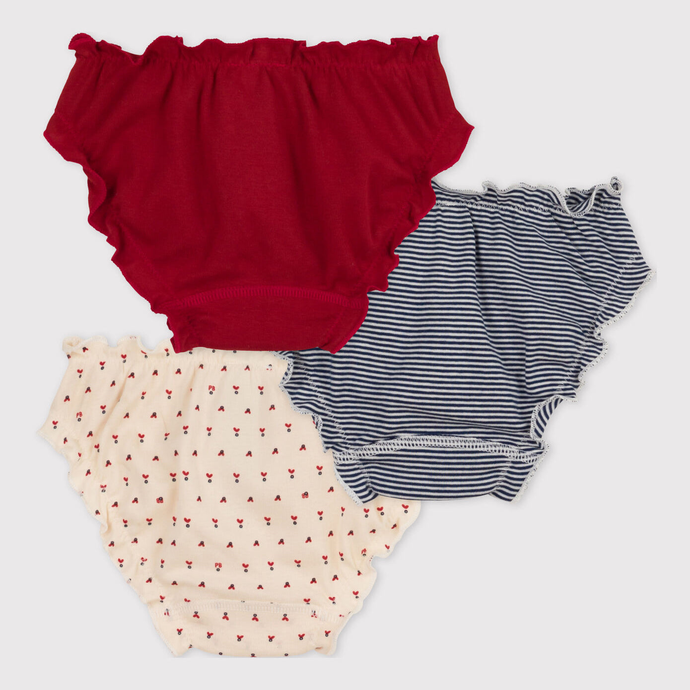 Girls Multicolor Cotton Underwear Set(3 Pack)
