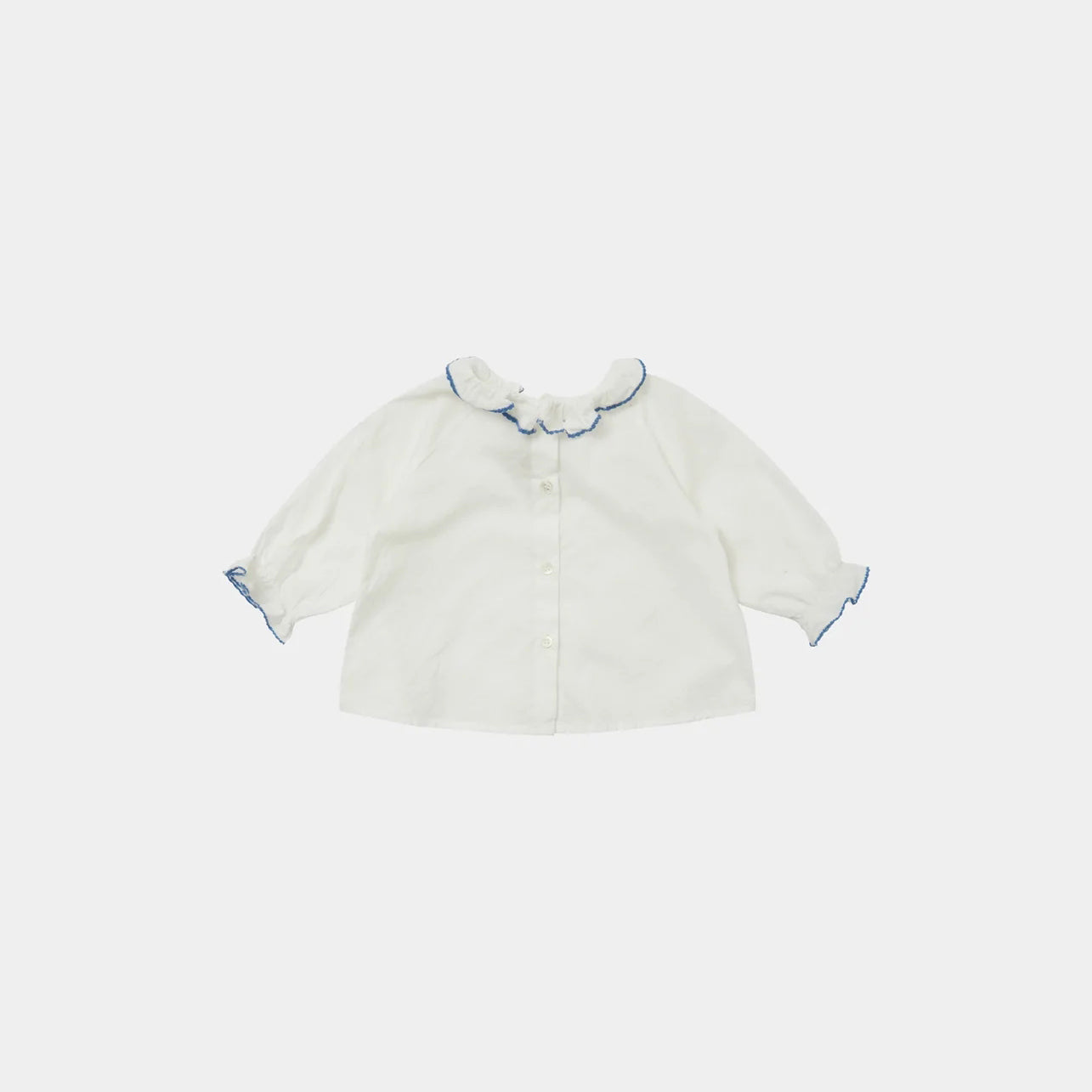 Baby Girls White Cotton Shirt