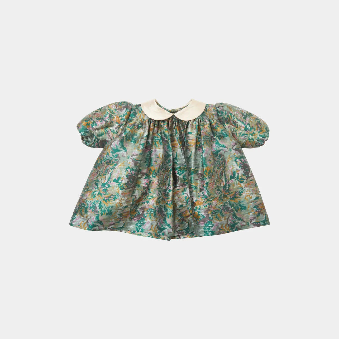 Baby Girls Green Printed Dress