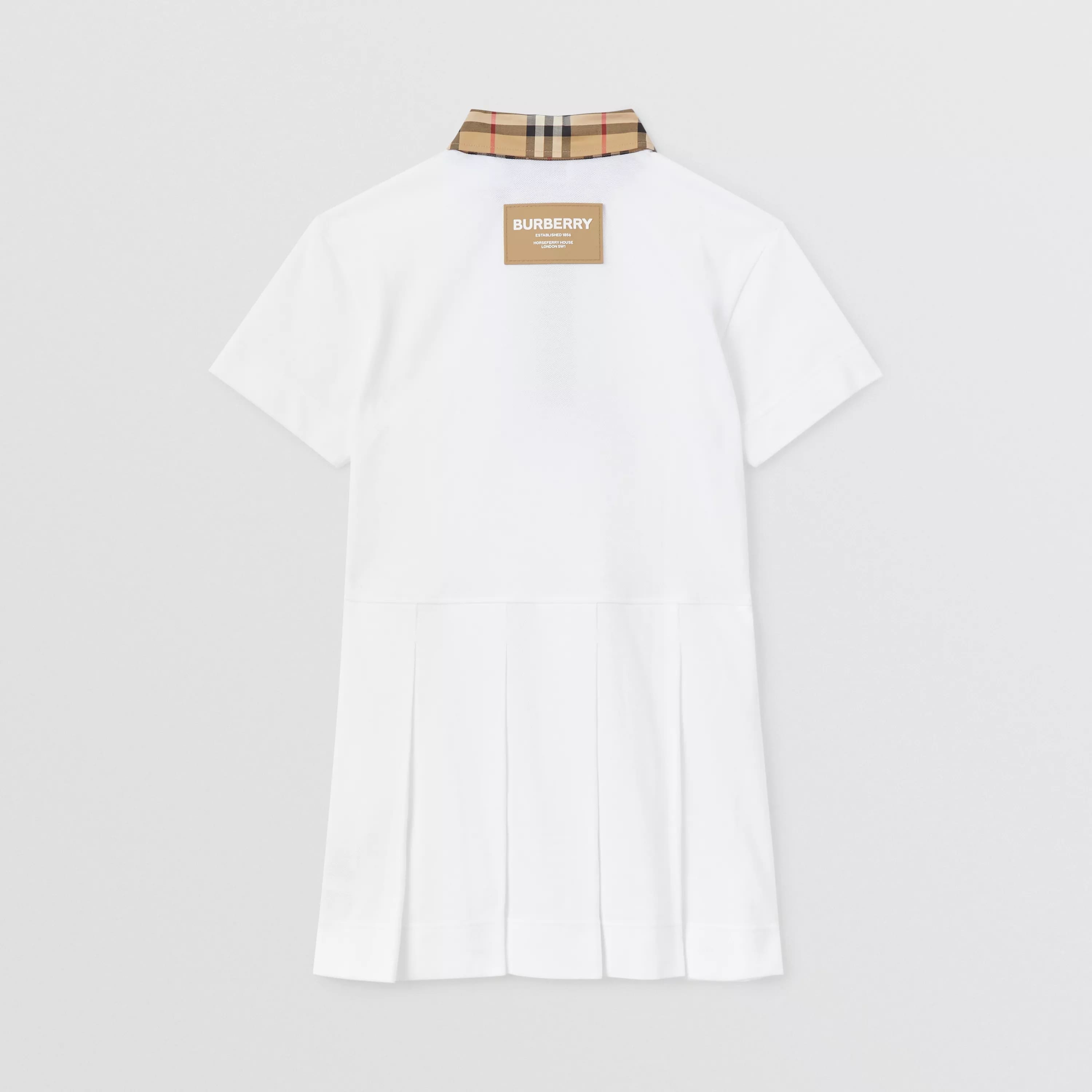 Girls White Cotton Dress