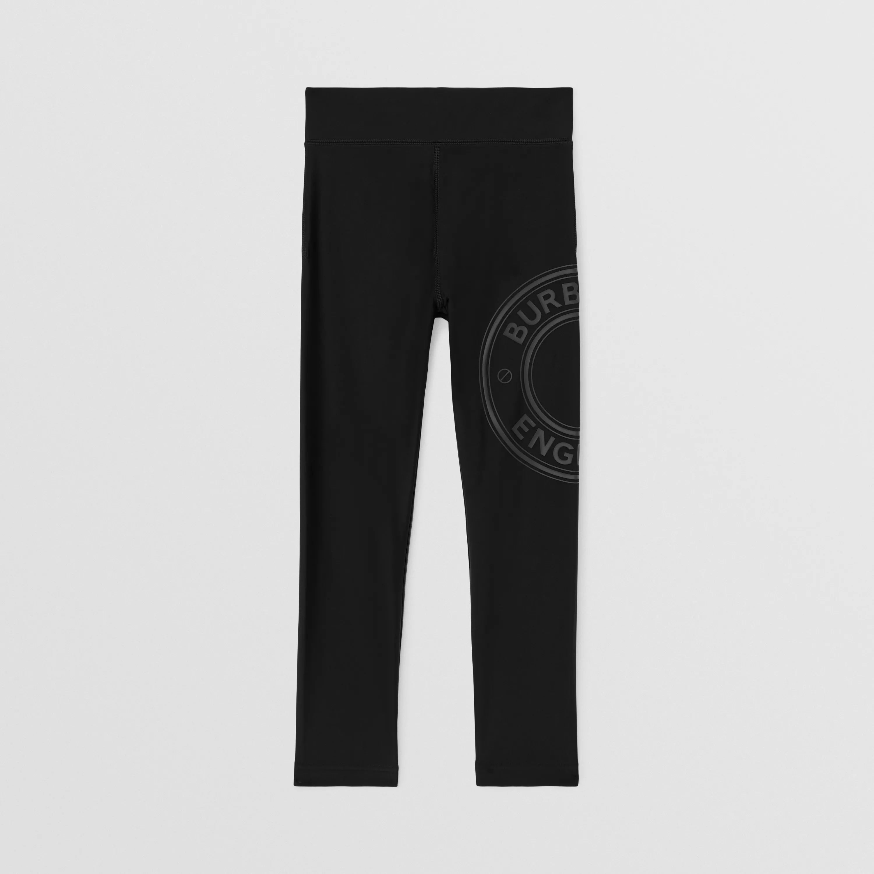 Girls Black Logo Leggings