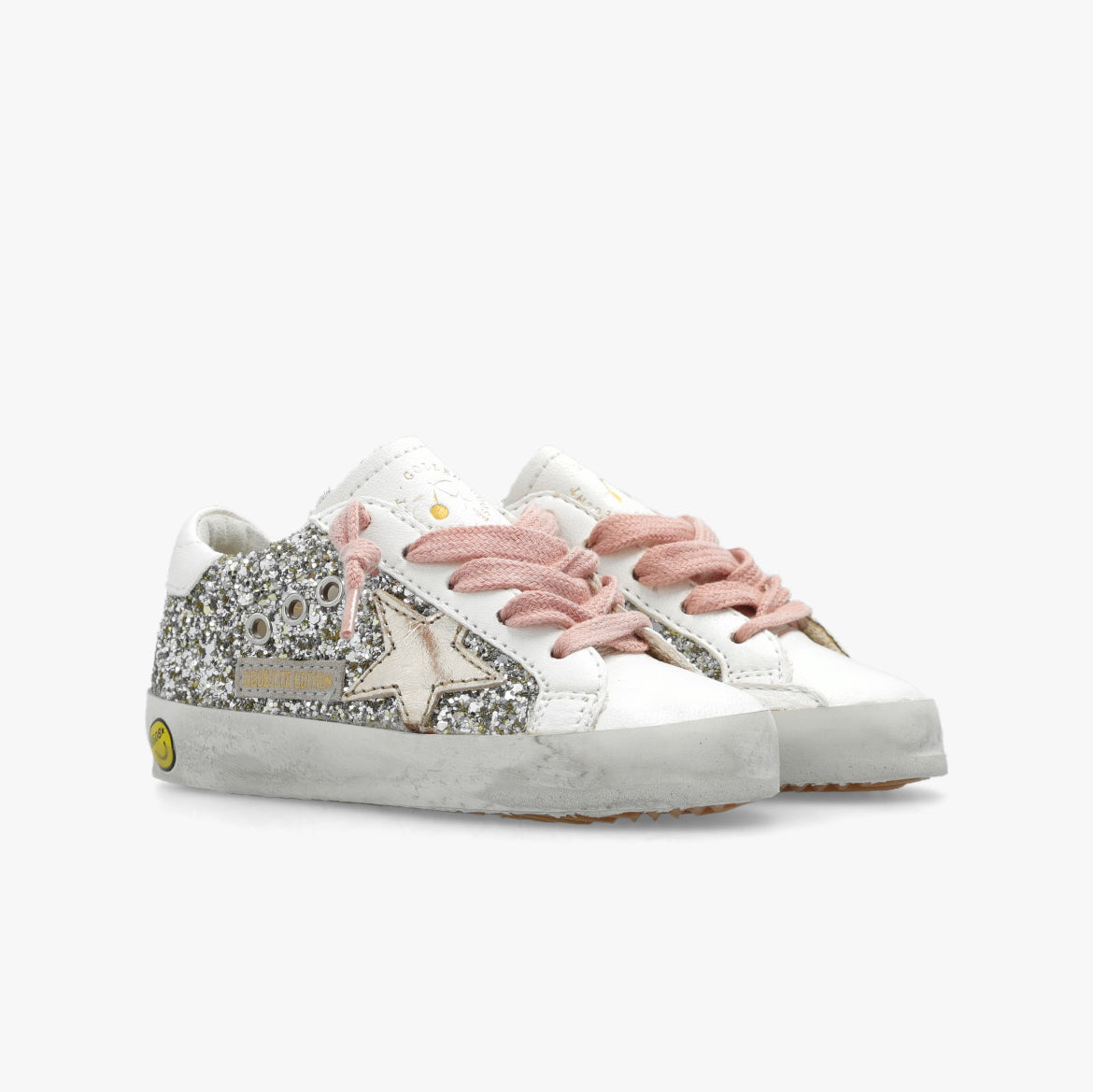 Baby Girls White Glitter Shoes
