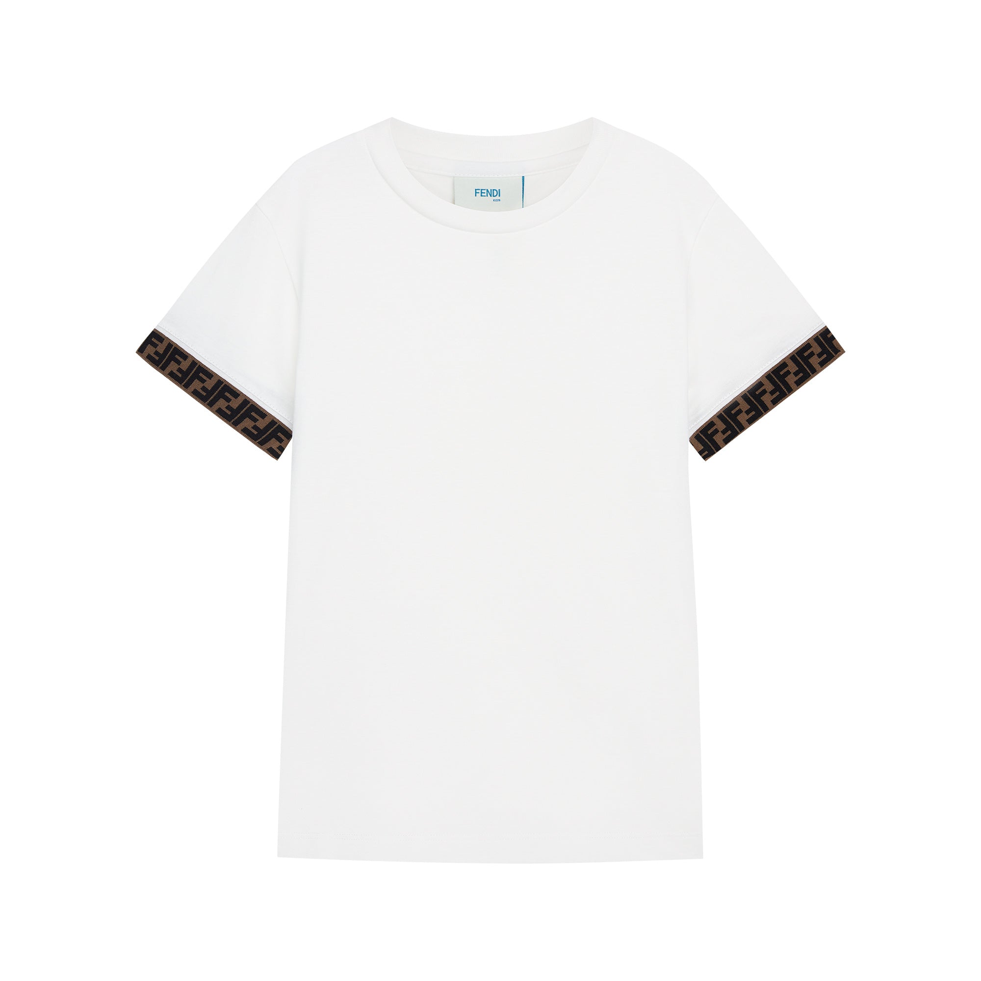 Boys & Girls White Logo Cotton T-Shirt