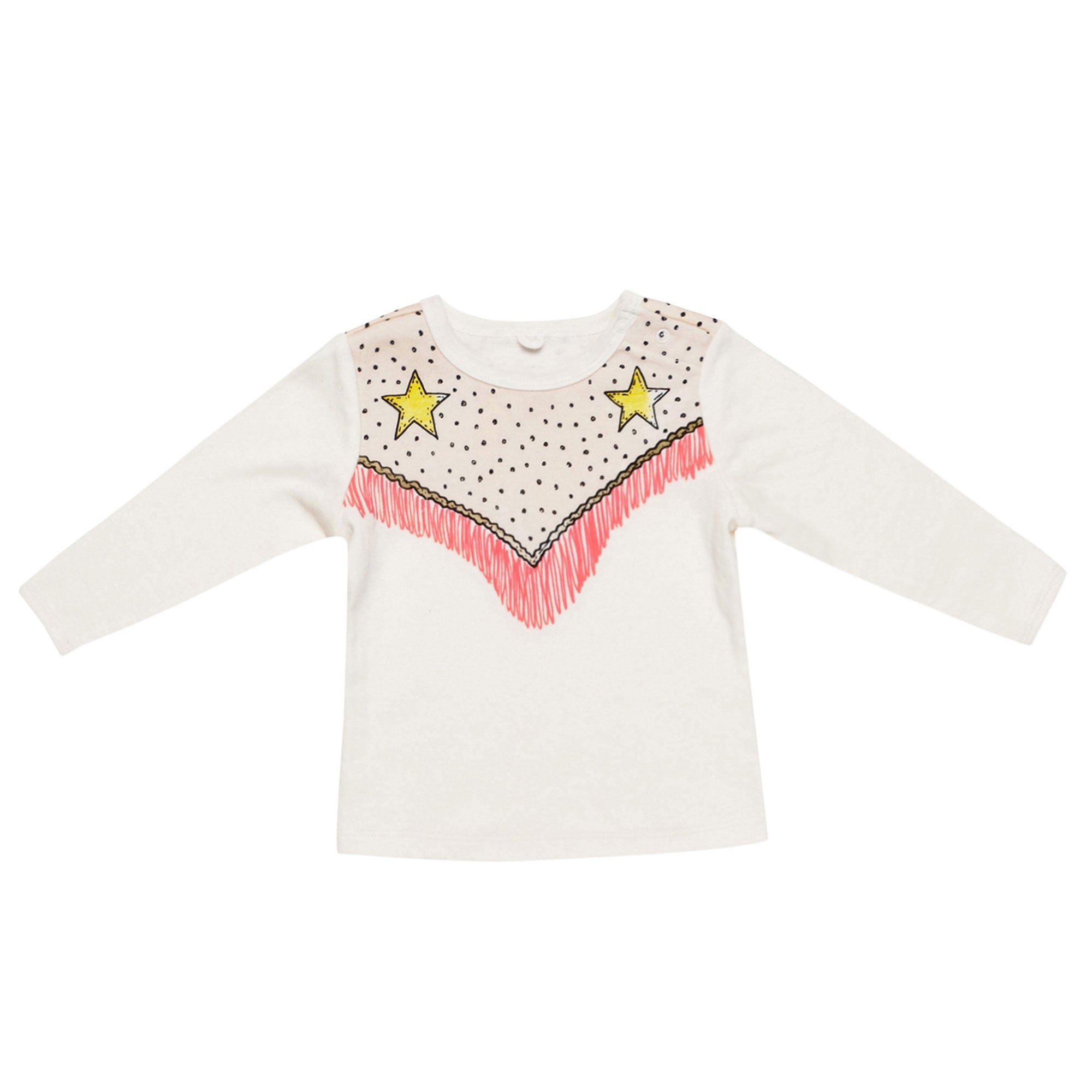 Baby Girls White Cotton 'Sandy' T-Shirt - CÉMAROSE | Children's Fashion Store