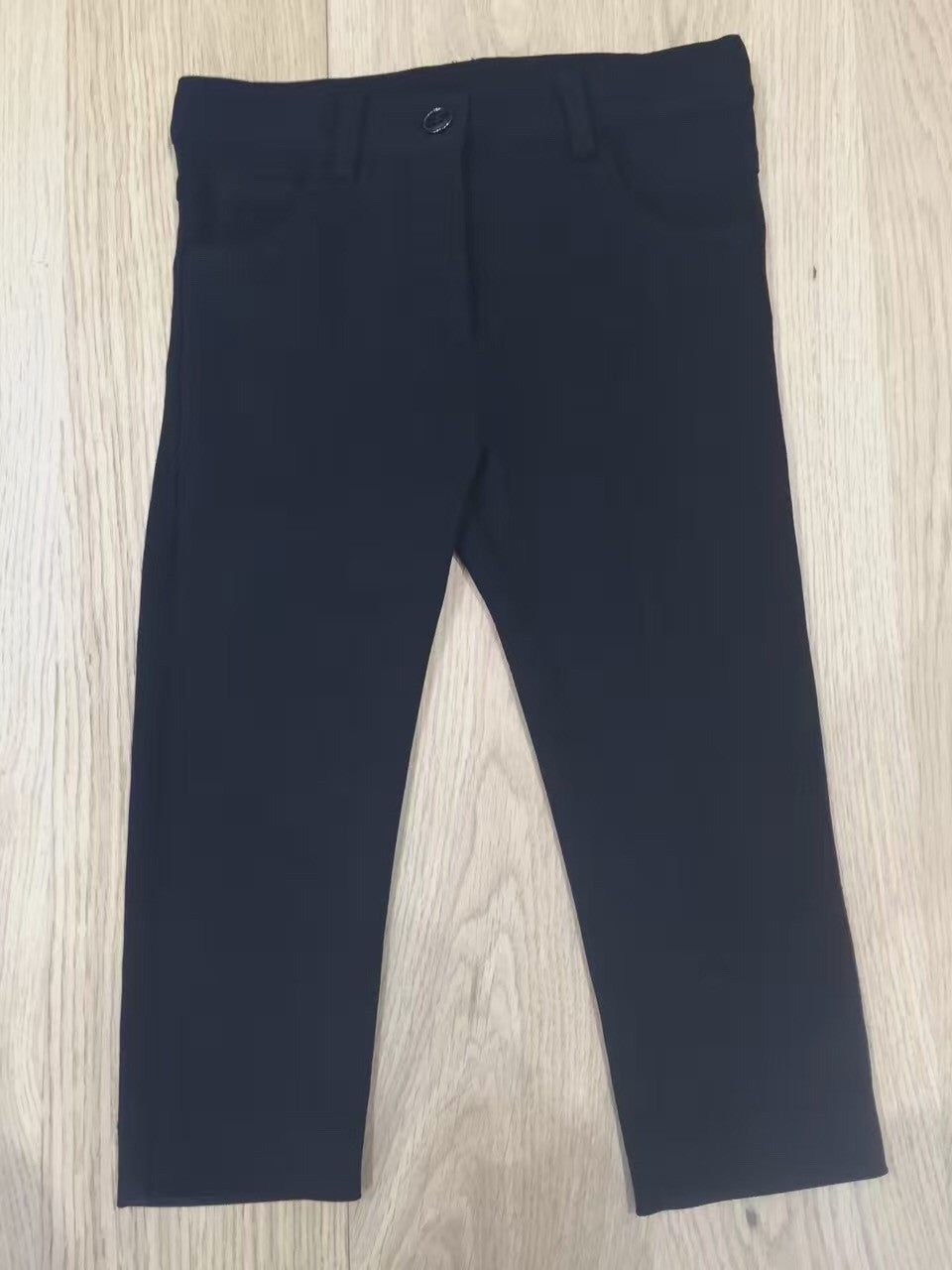 Baby Girls Navy Blue Jersey Slim Trouser - CÉMAROSE | Children's Fashion Store - 1