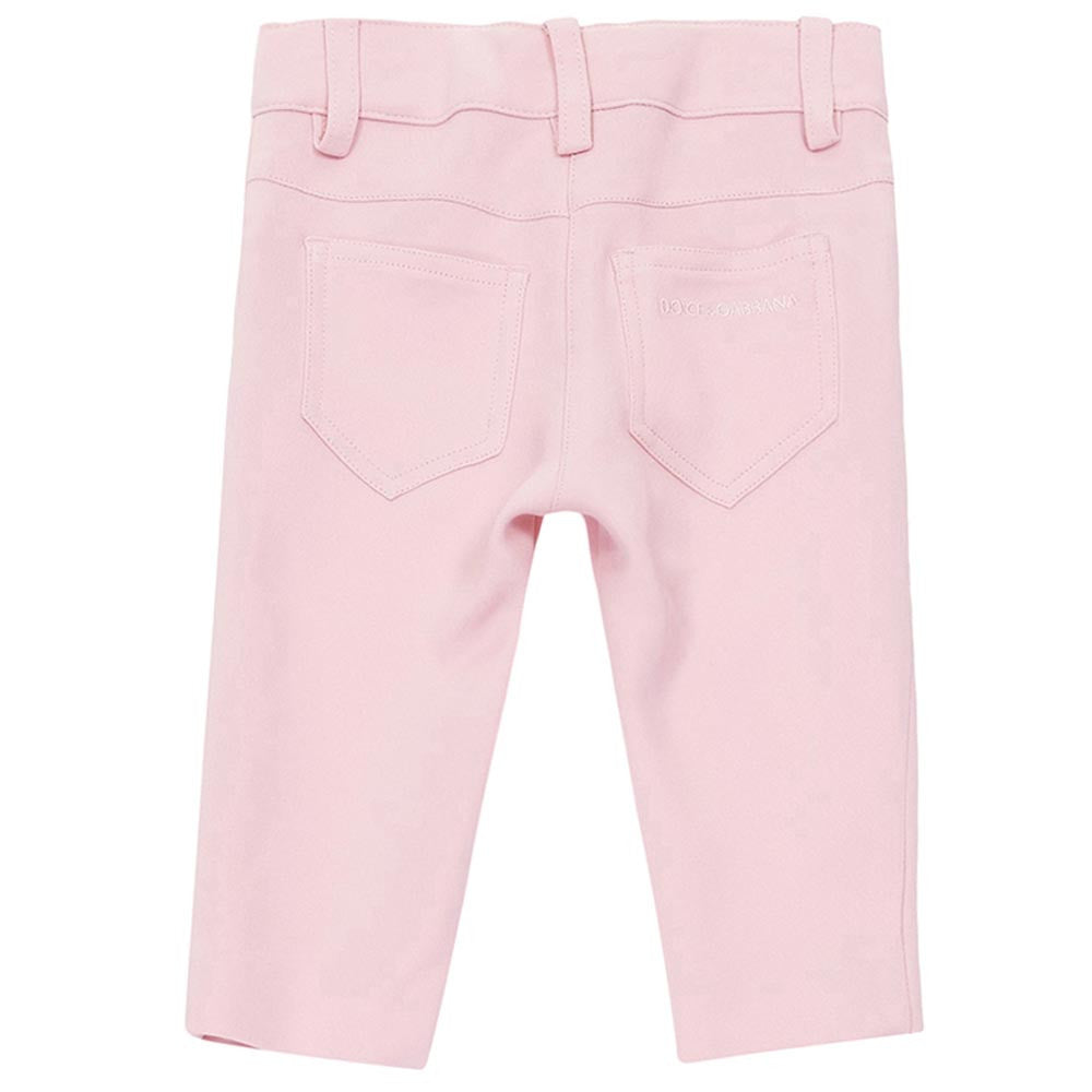 Baby Girls Pink Jersey Slim Trouser - CÉMAROSE | Children's Fashion Store - 2