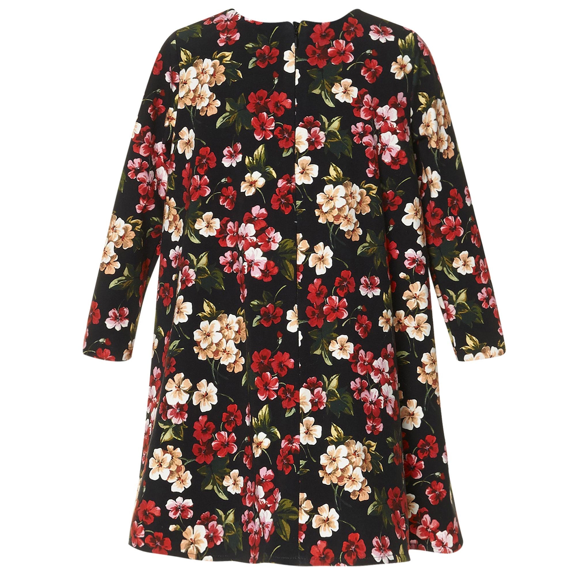 Girls Multicolor Flower Printed Trims Cotton Dress - CÉMAROSE | Children's Fashion Store - 2