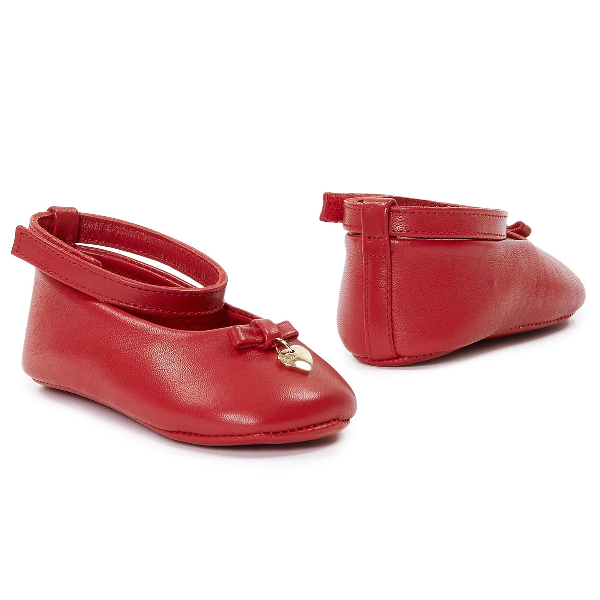 Baby Girls Fuchsia Velcro Shoes With Metal Heart Trims - CÉMAROSE | Children's Fashion Store