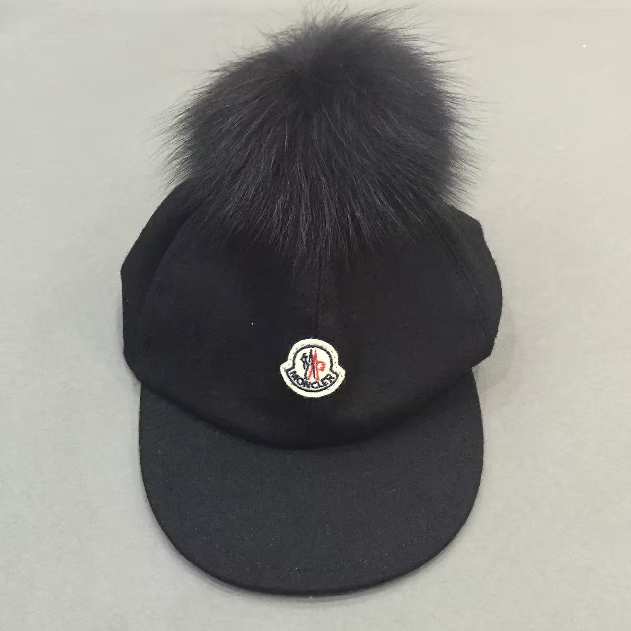 Girls Black Pom-pom Trims Cap - CÉMAROSE | Children's Fashion Store - 1