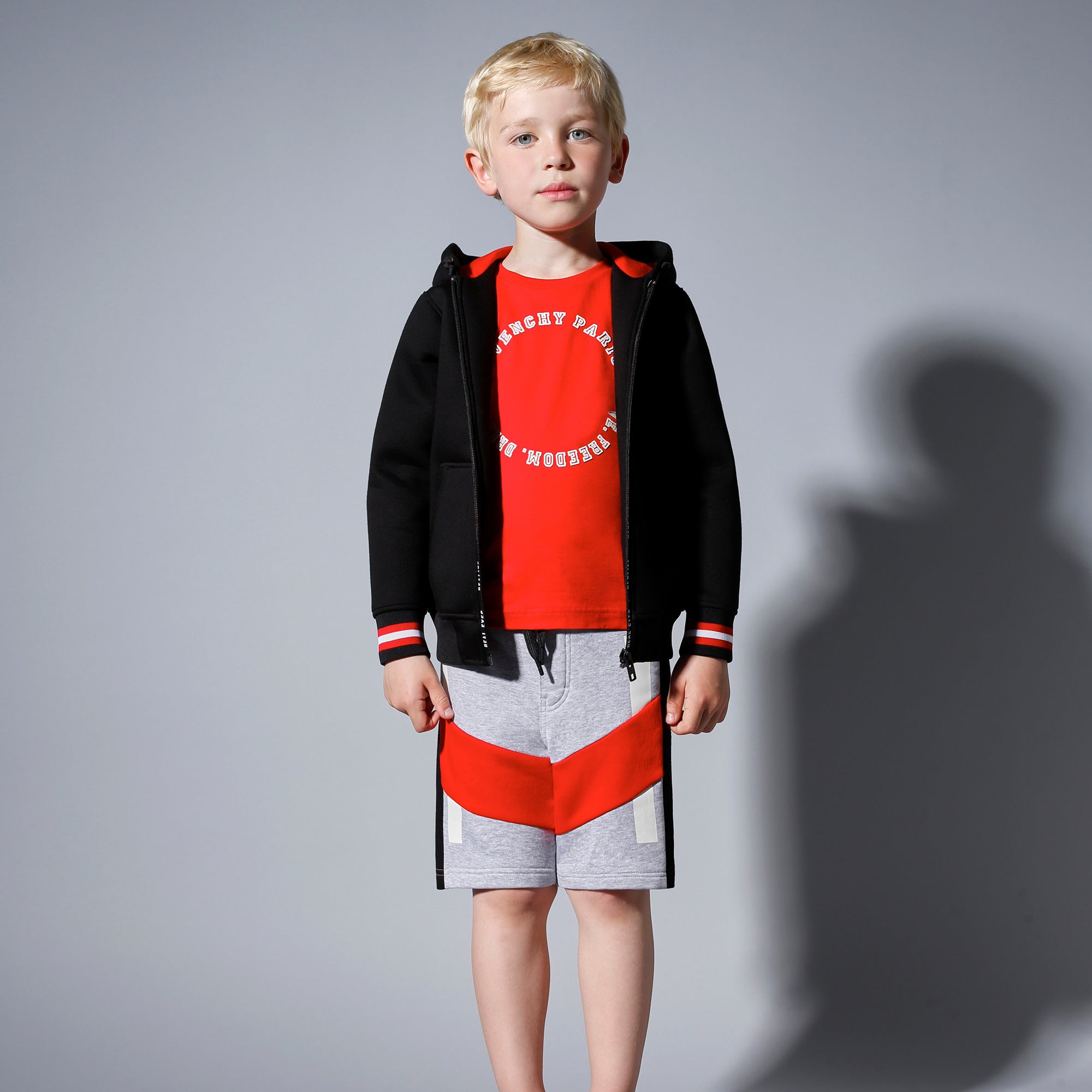 Boys Red Logo Cotton T-shirt