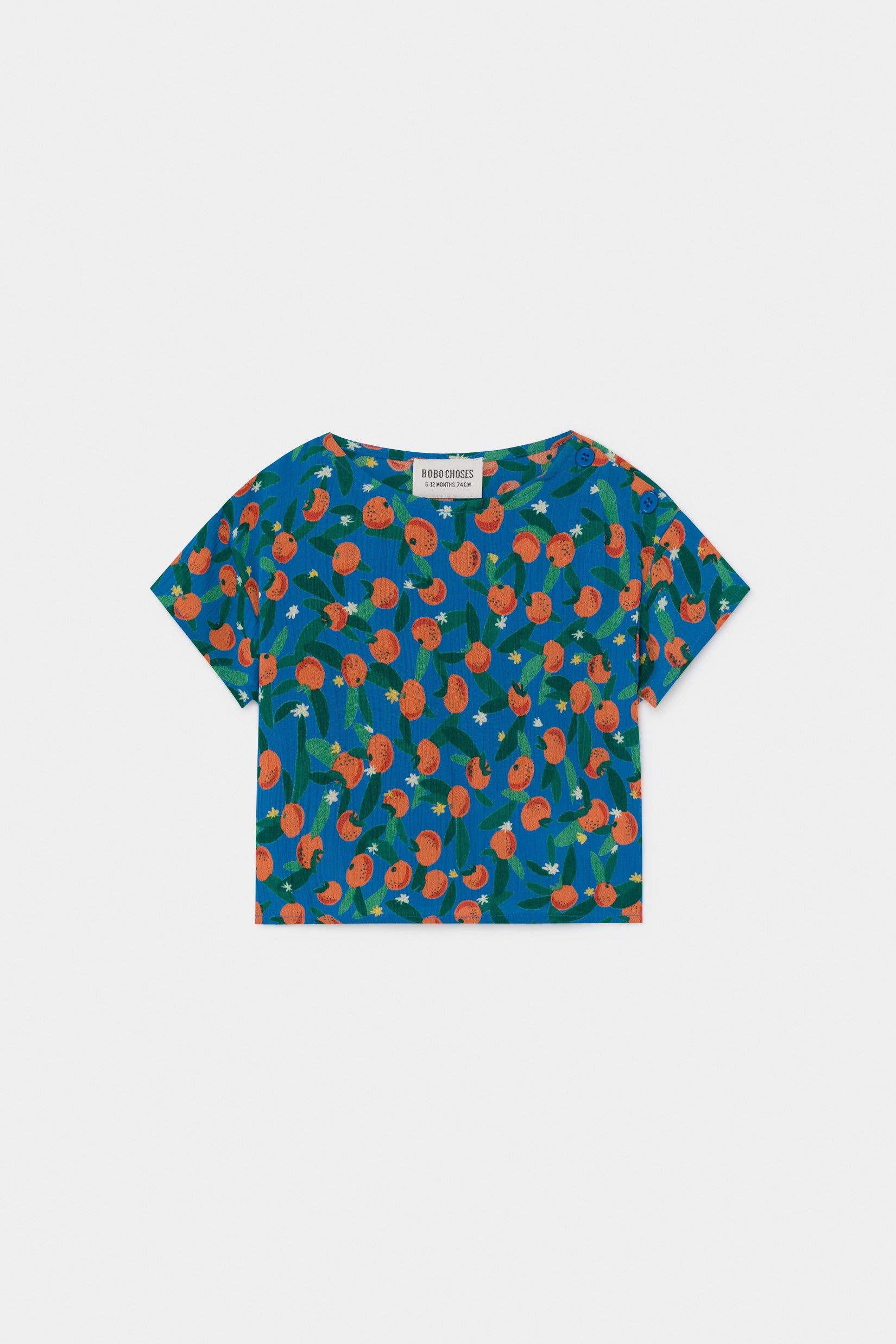 Baby Girls Blue Orange Top