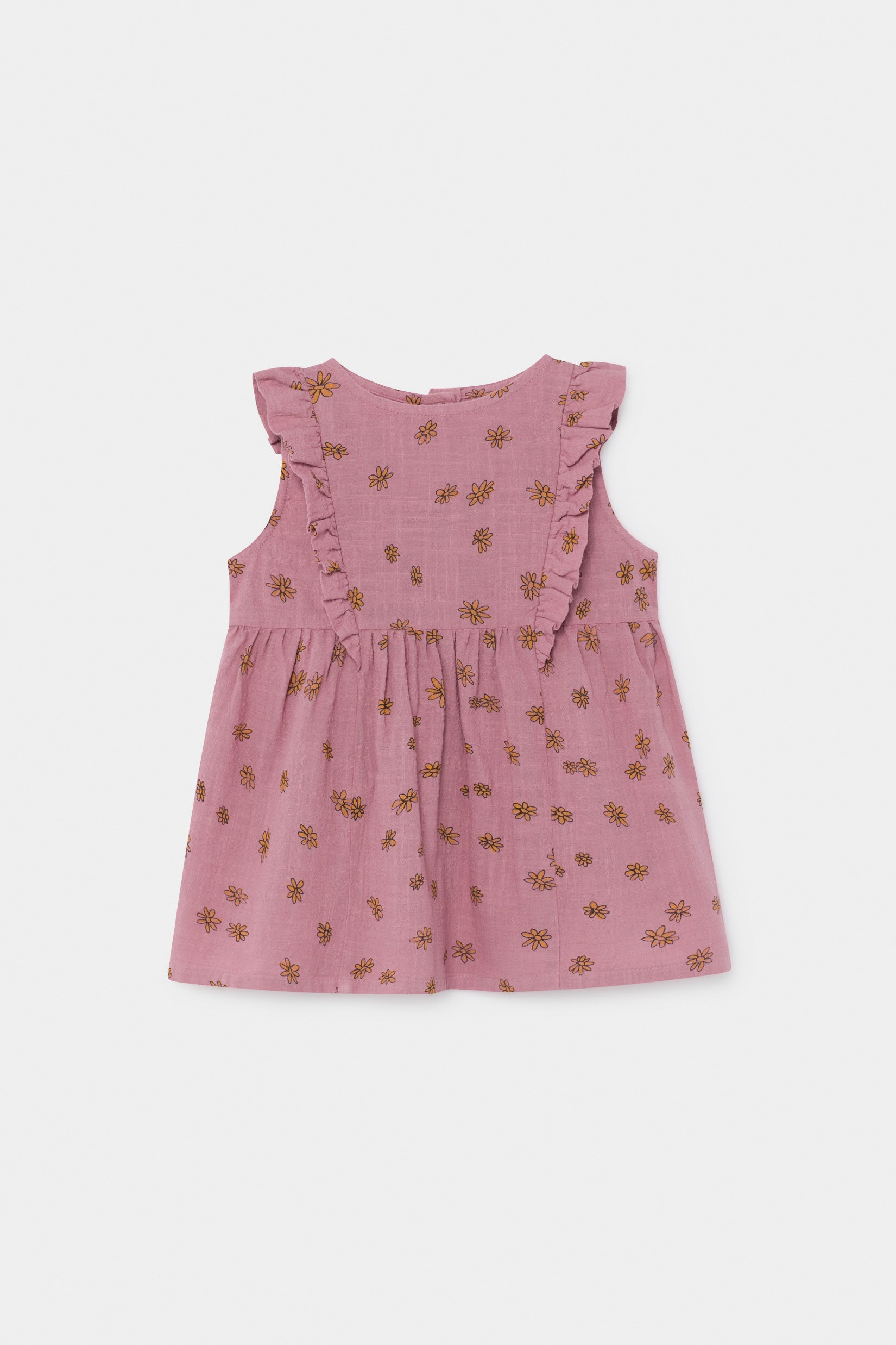 Baby Girls Pink Daisy Ruffle Dress