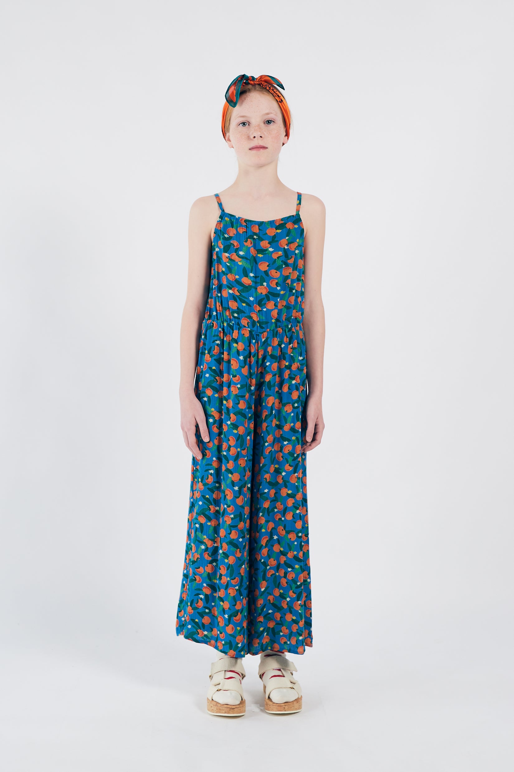 Girls Blue Orange Jumpsuit