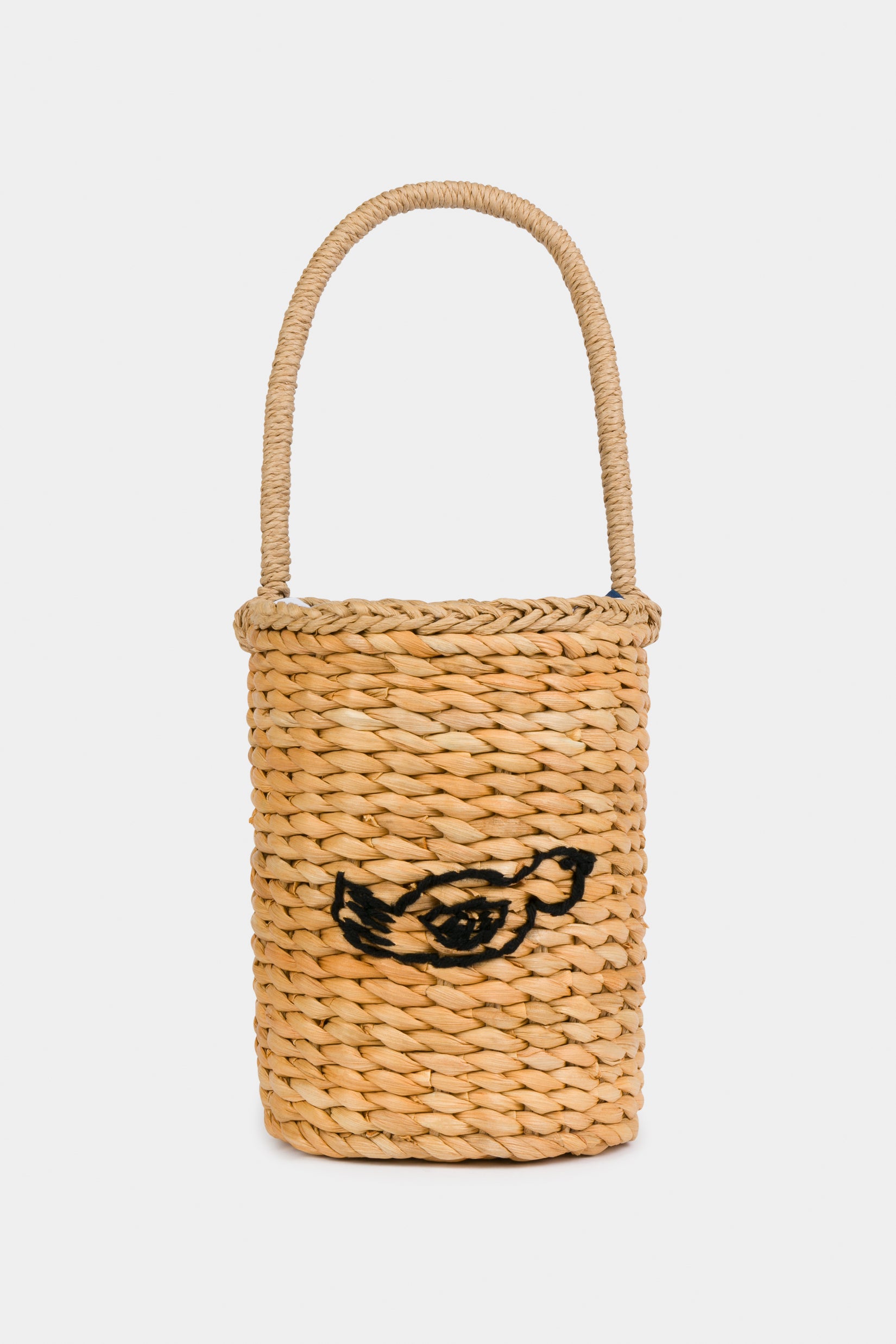 Girls Straw Bird Tote Bag