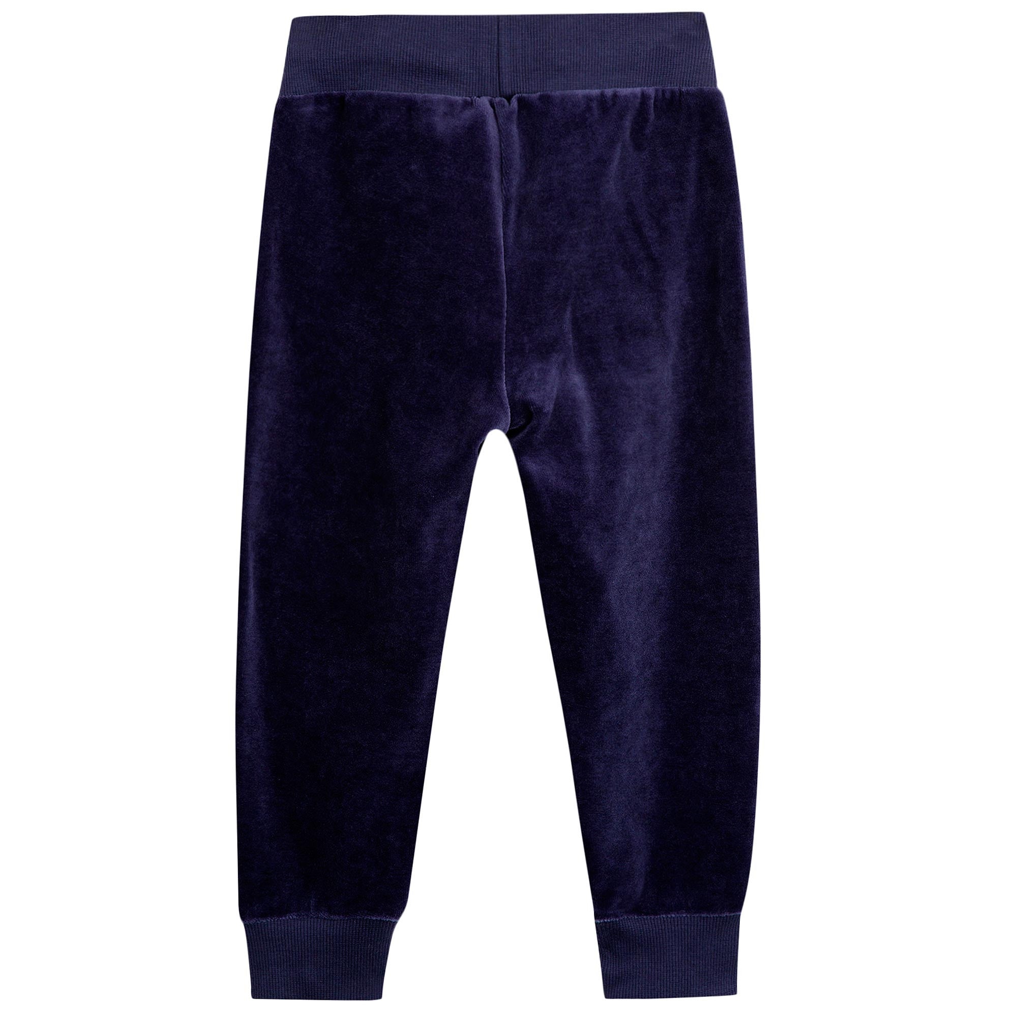 Girls Dark Blue Bunny Printed Cotton Trouser - CÉMAROSE | Children's Fashion Store - 2