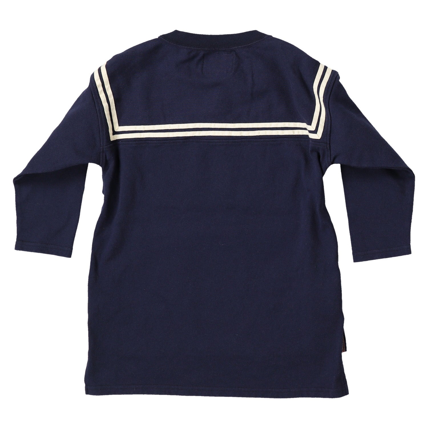 Girls Navy Cotton T-Shirt
