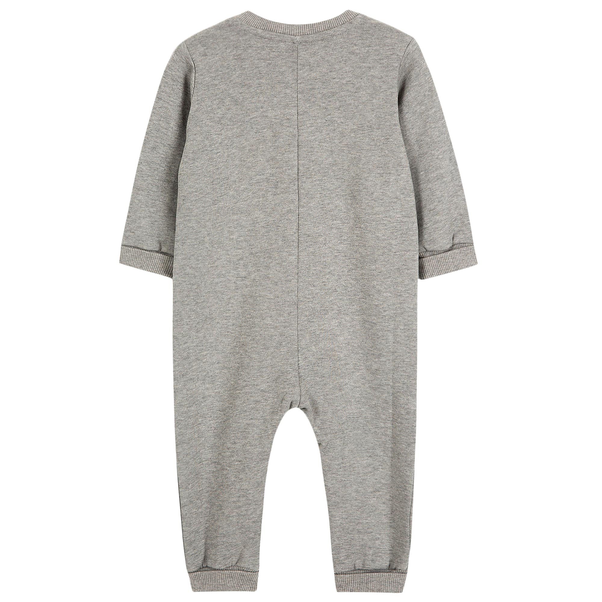Baby Grey 'Sika deer' Printed Organic Cotton Babygrow - CÉMAROSE | Children's Fashion Store - 2