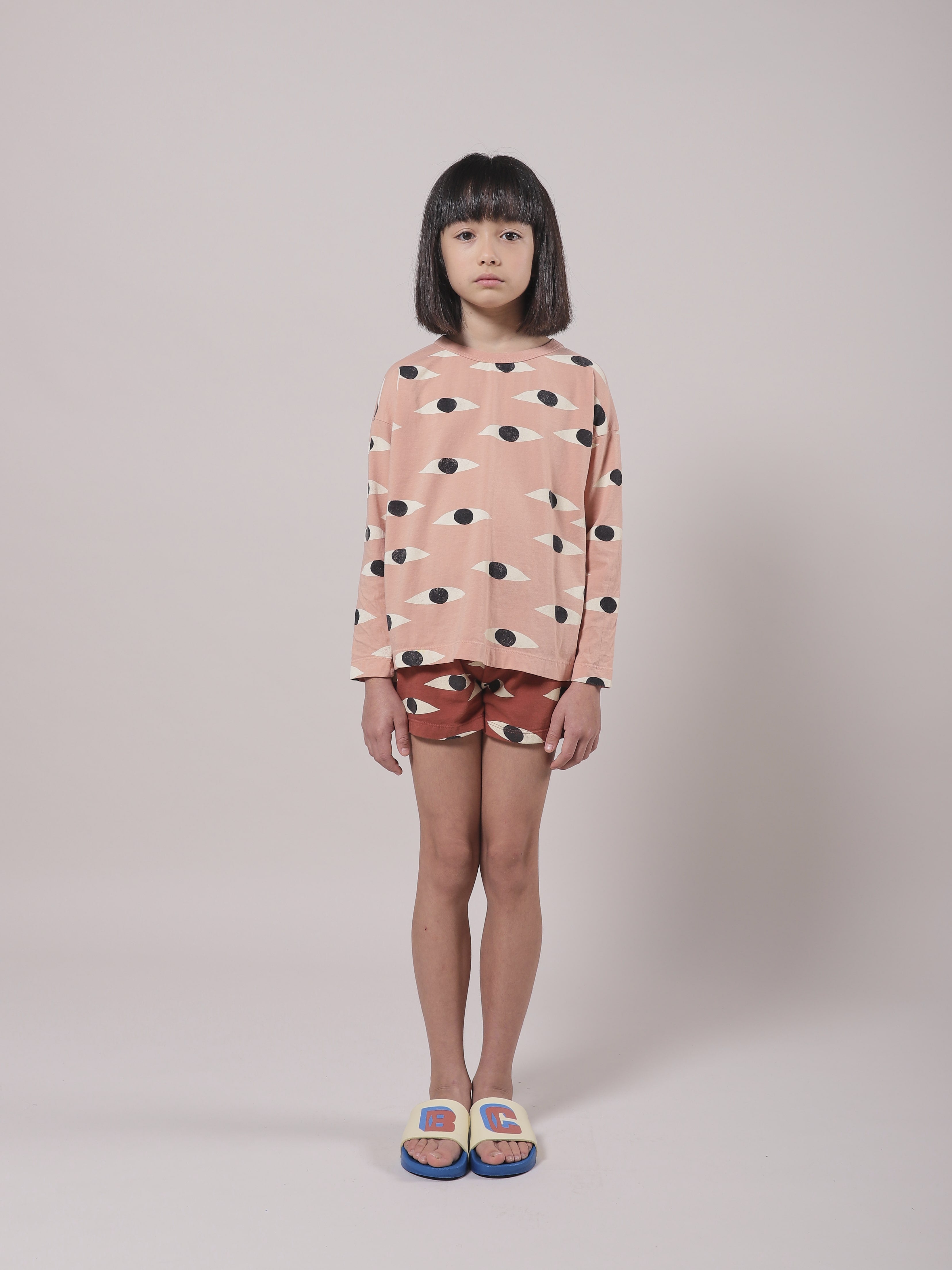 Girls Brown Eyes Cotton Shorts