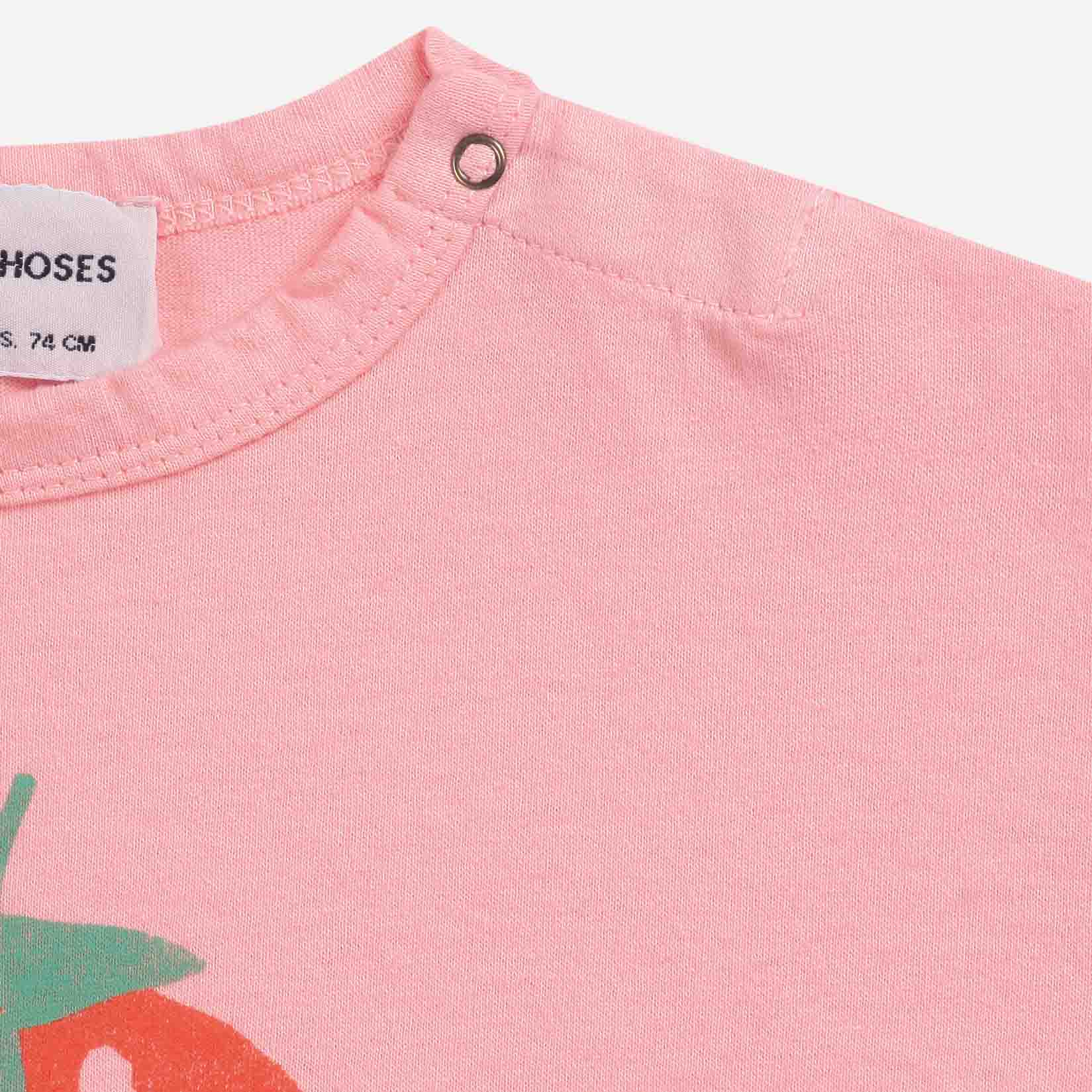 Baby Girls Pink Strawberry Cotton T-Shirt