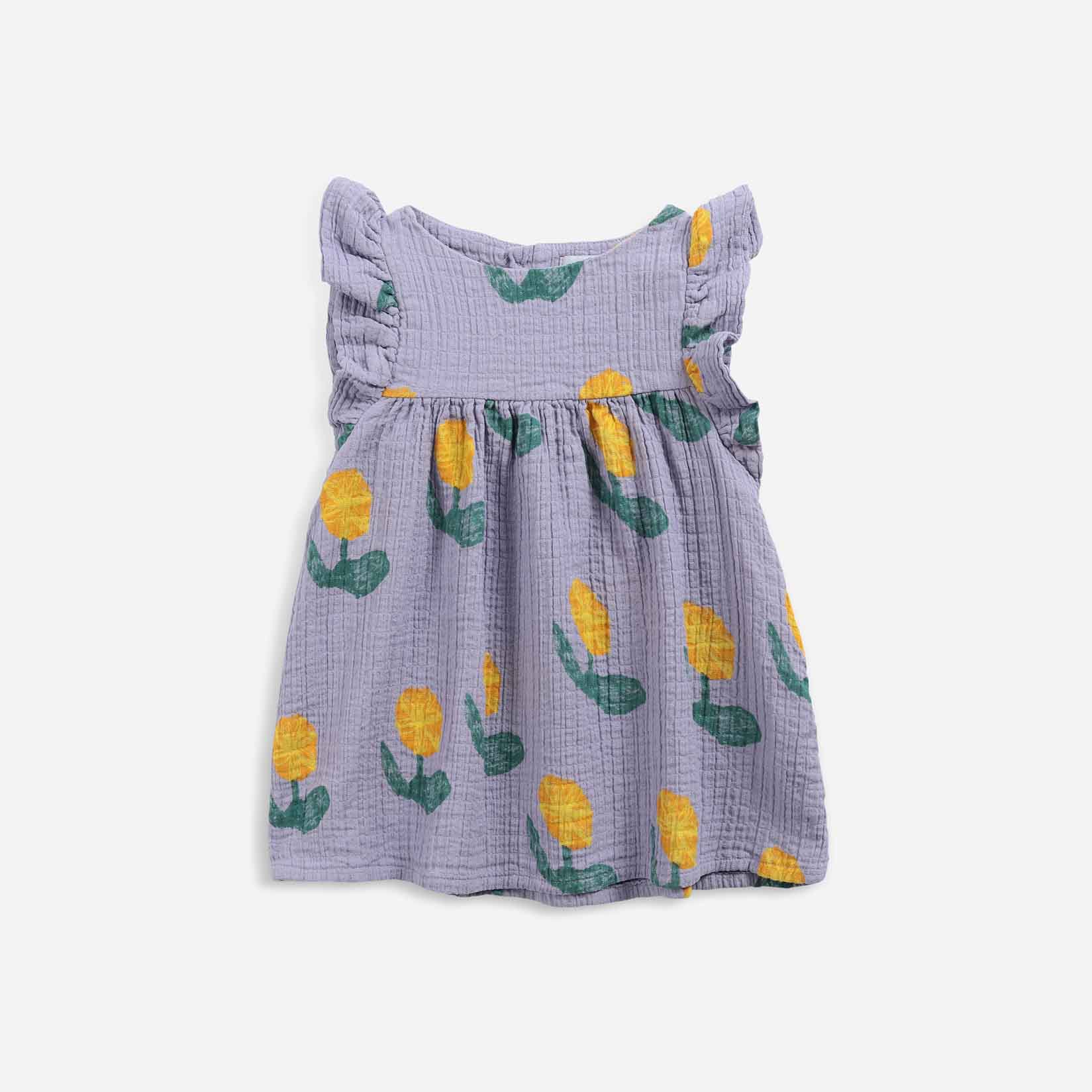 Baby Girls Lavender Flower Cotton Dress