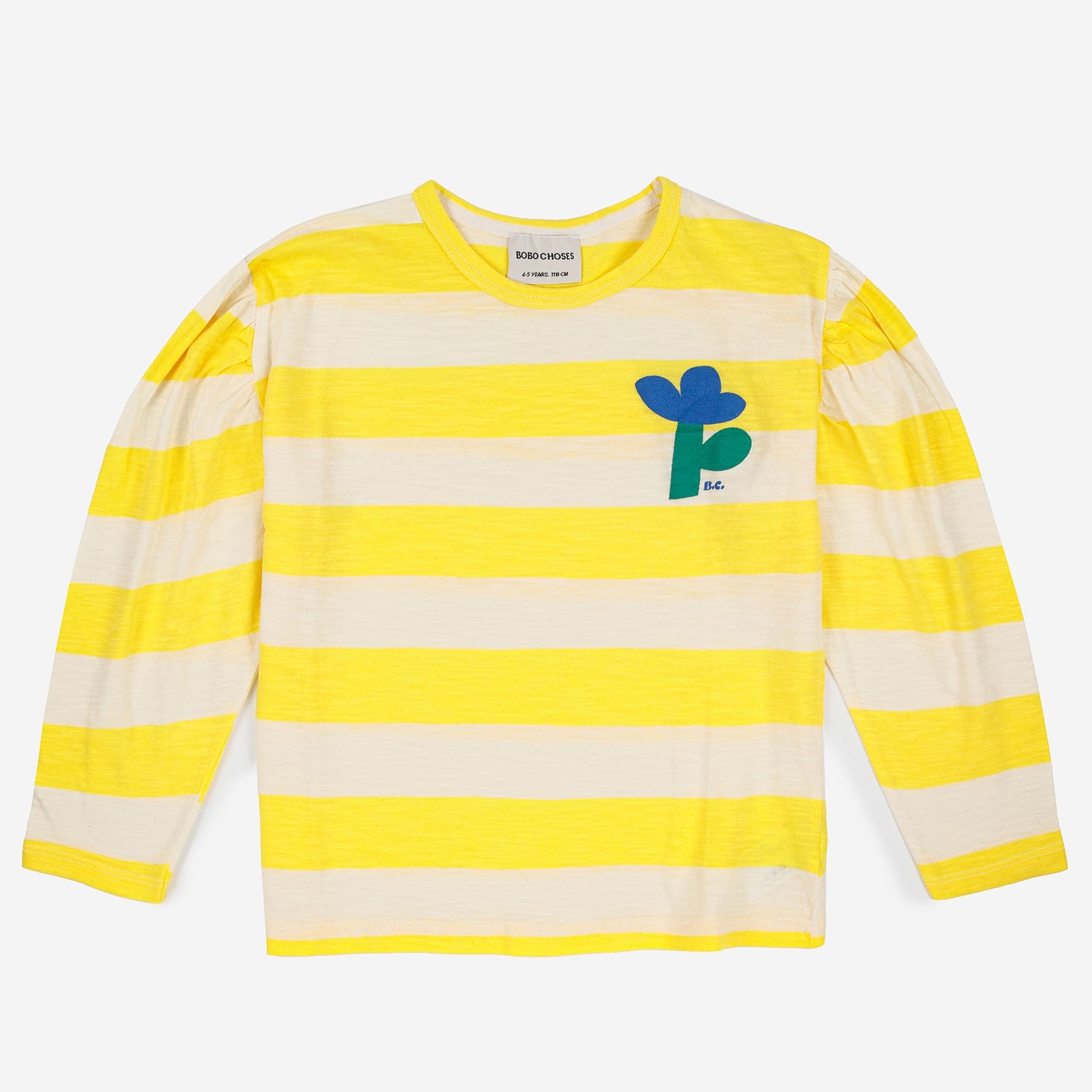 Girls Yellow Stripes Cotton T-Shirt