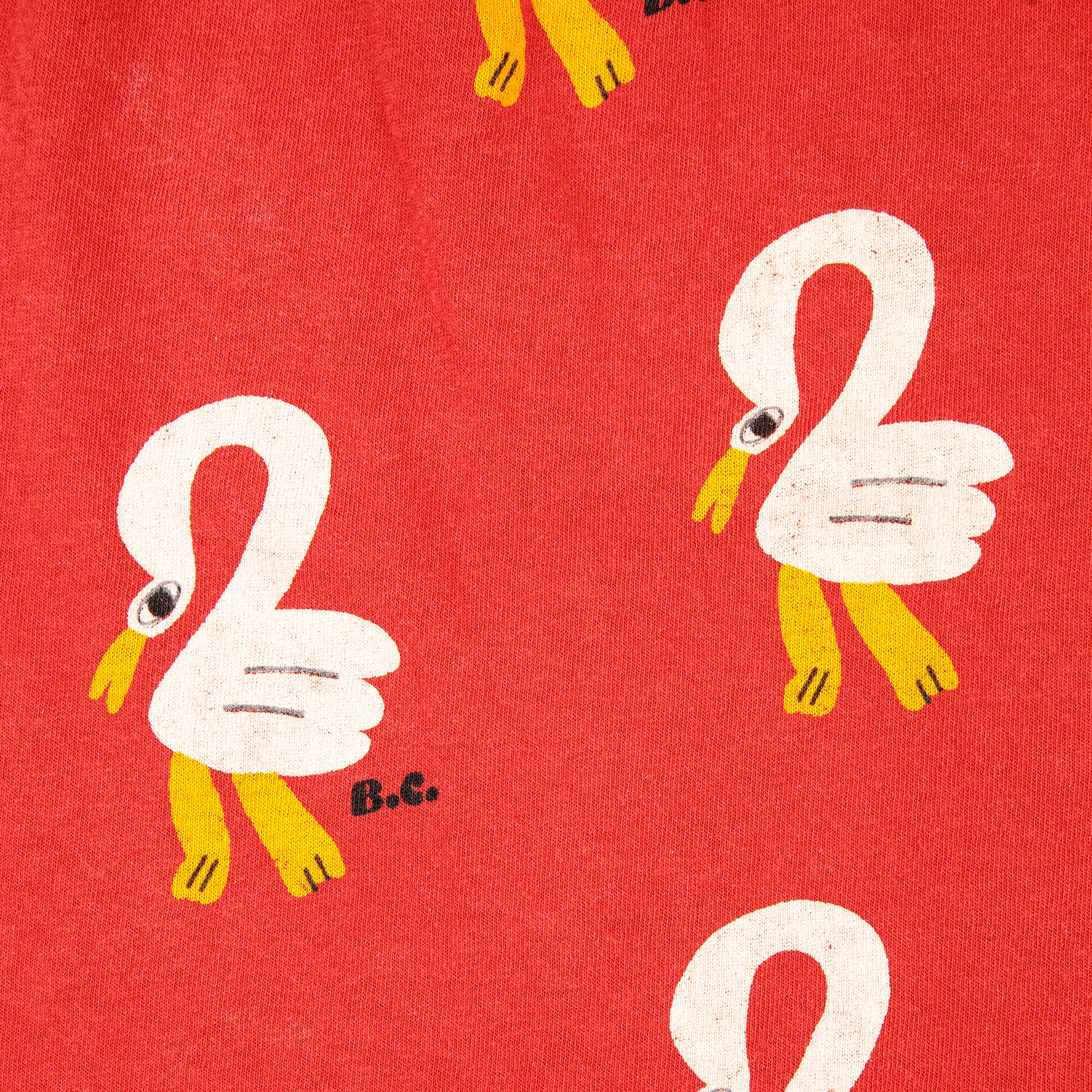 Girls Red Printed Cotton Skirt