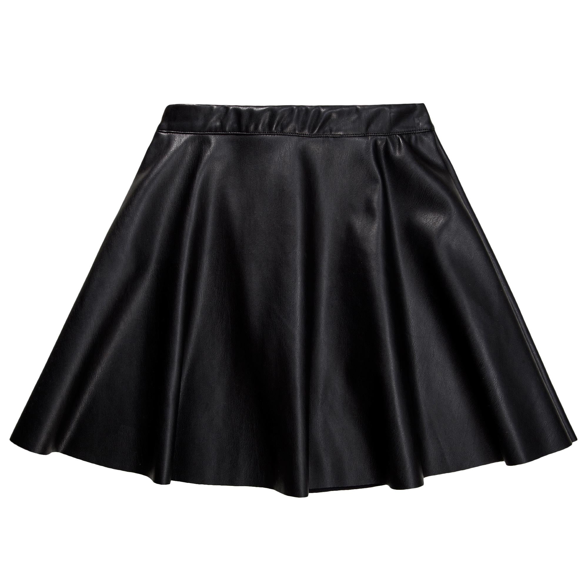 Girls Black Eco-Leather Skirt - CÉMAROSE | Children's Fashion Store - 2