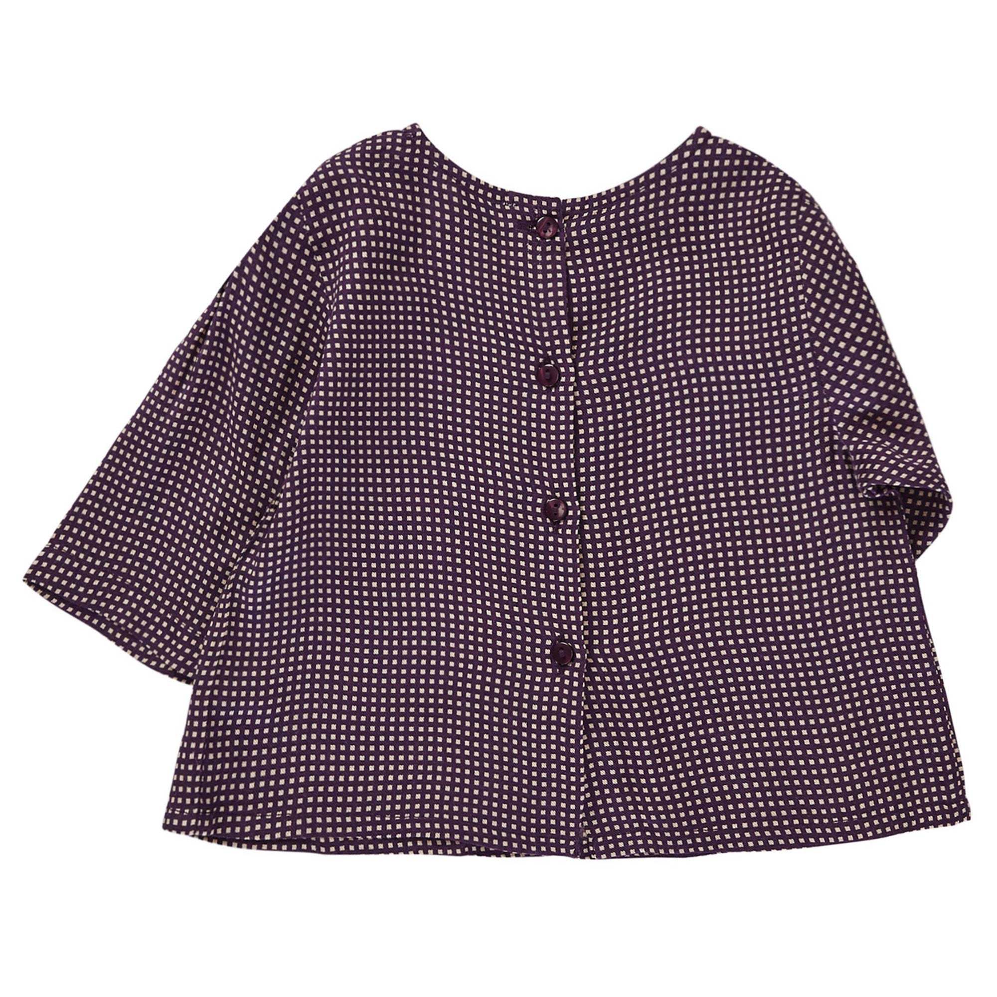 Baby Girls Deep Purple Viscose Blouse - CÉMAROSE | Children's Fashion Store - 2