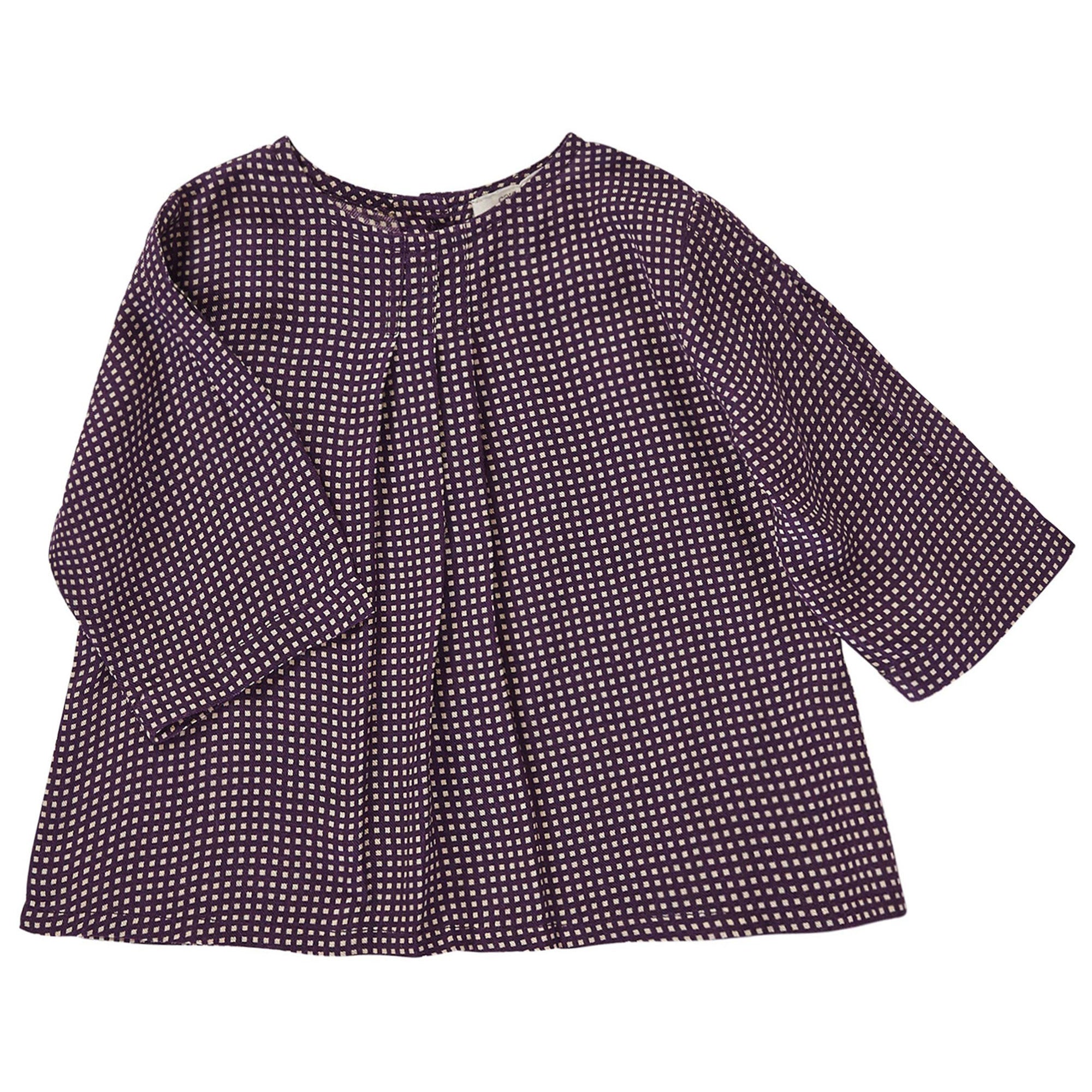 Baby Girls Deep Purple Viscose Blouse - CÉMAROSE | Children's Fashion Store - 1