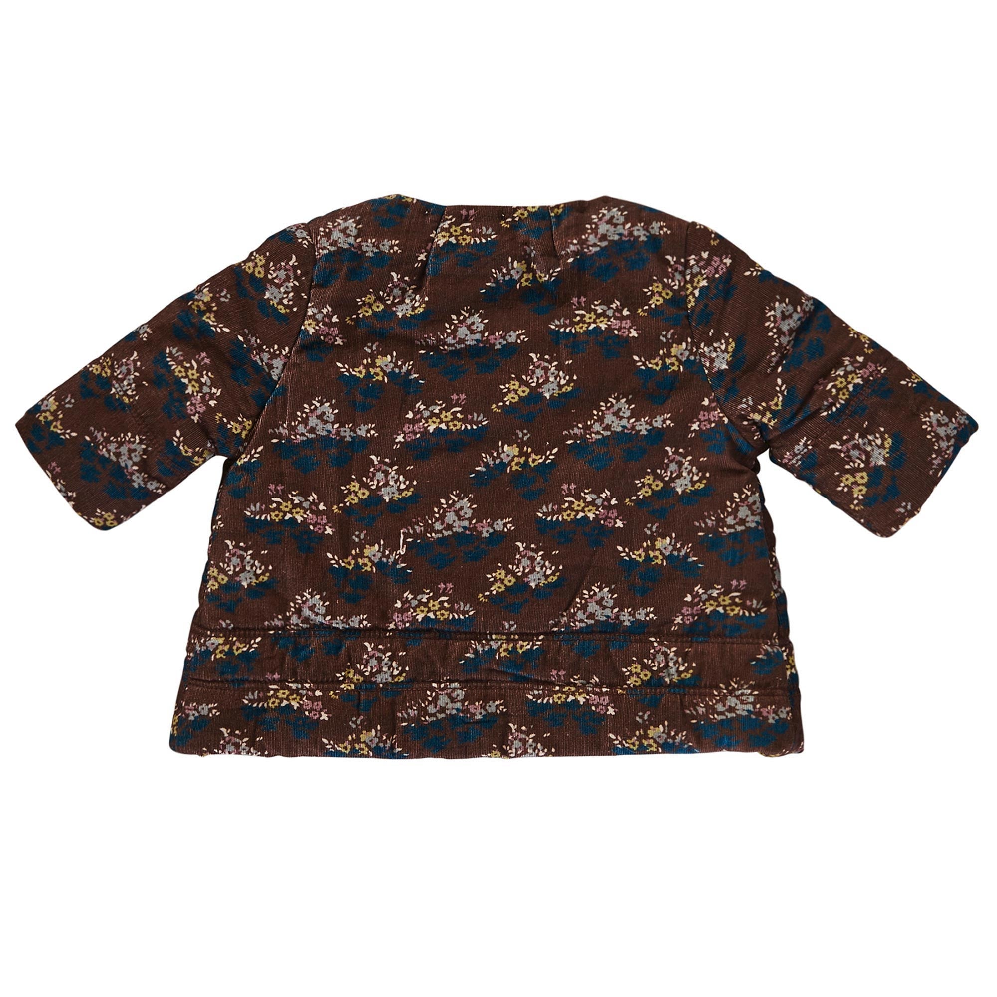 Baby Wine Red Velvet Flower printed Cotton Jacket - CÉMAROSE | Children's Fashion Store - 2