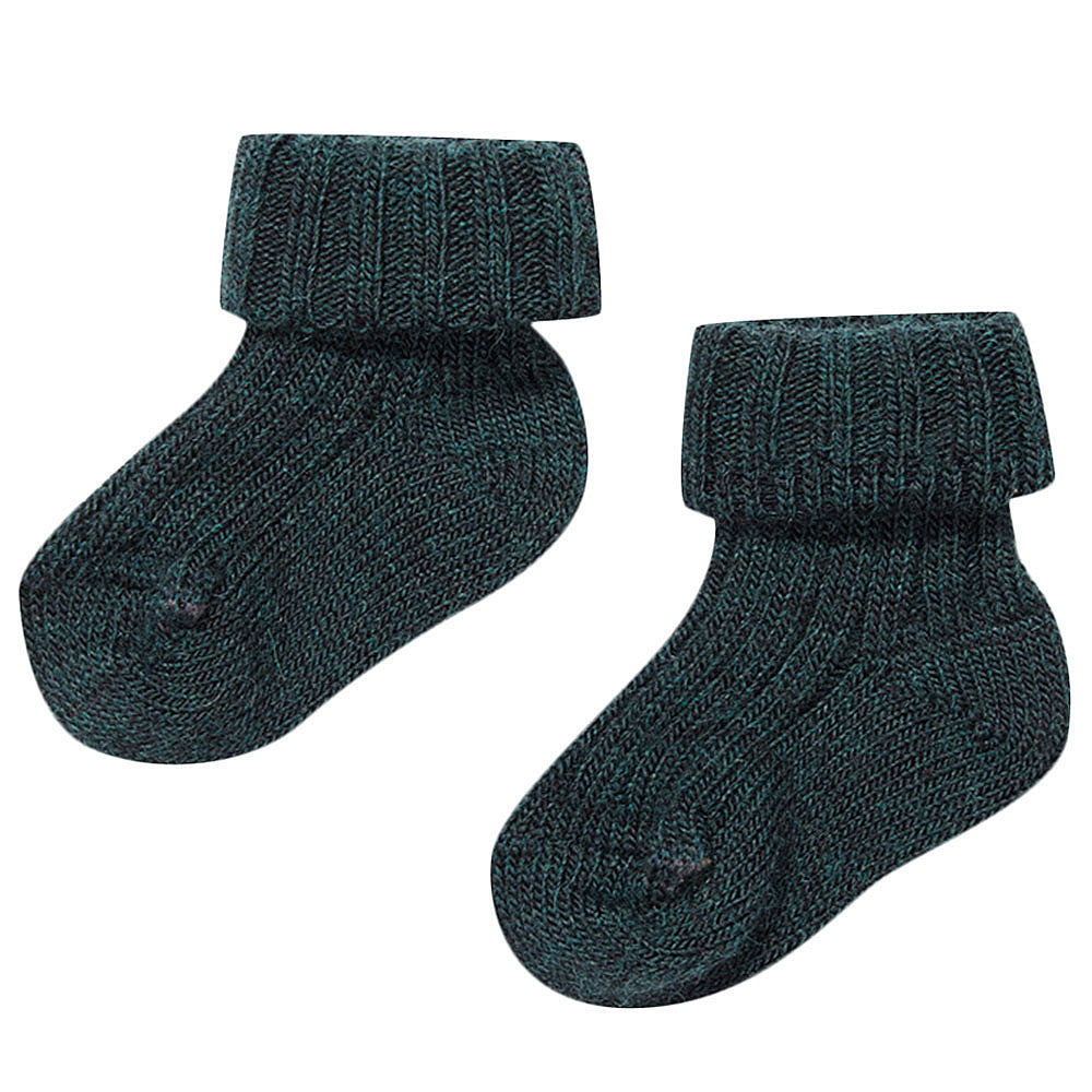 Baby Midnight Green Low Rib Socks - CÉMAROSE | Children's Fashion Store