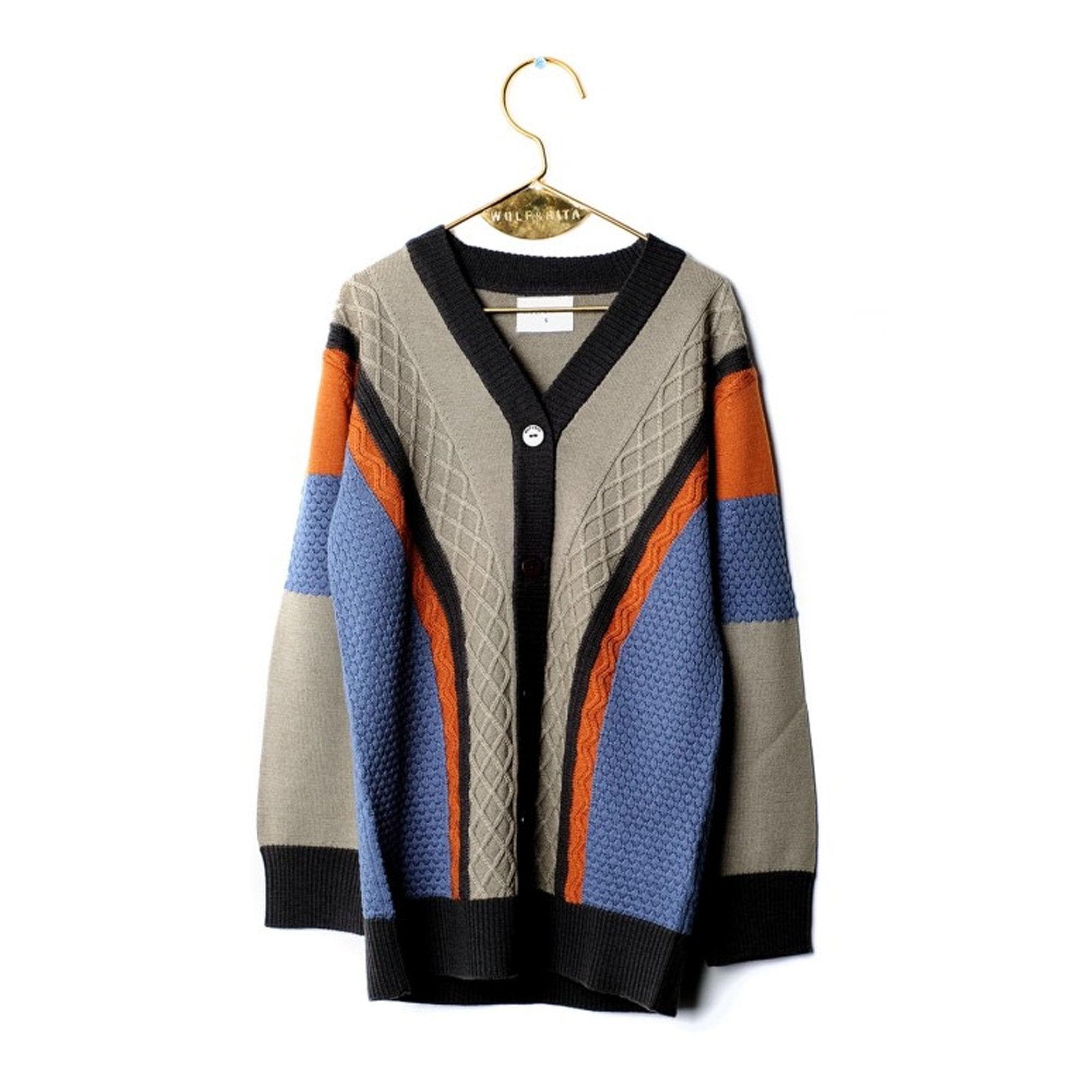 Girls Grey & Blue Cardigan