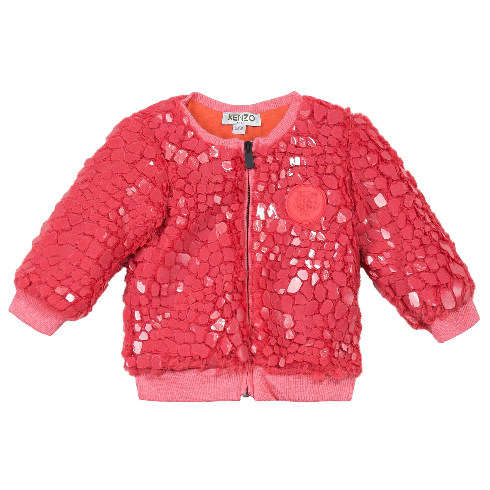 Baby Girls Red Sequins Trims Cotton Cardigan - CÉMAROSE | Children's Fashion Store