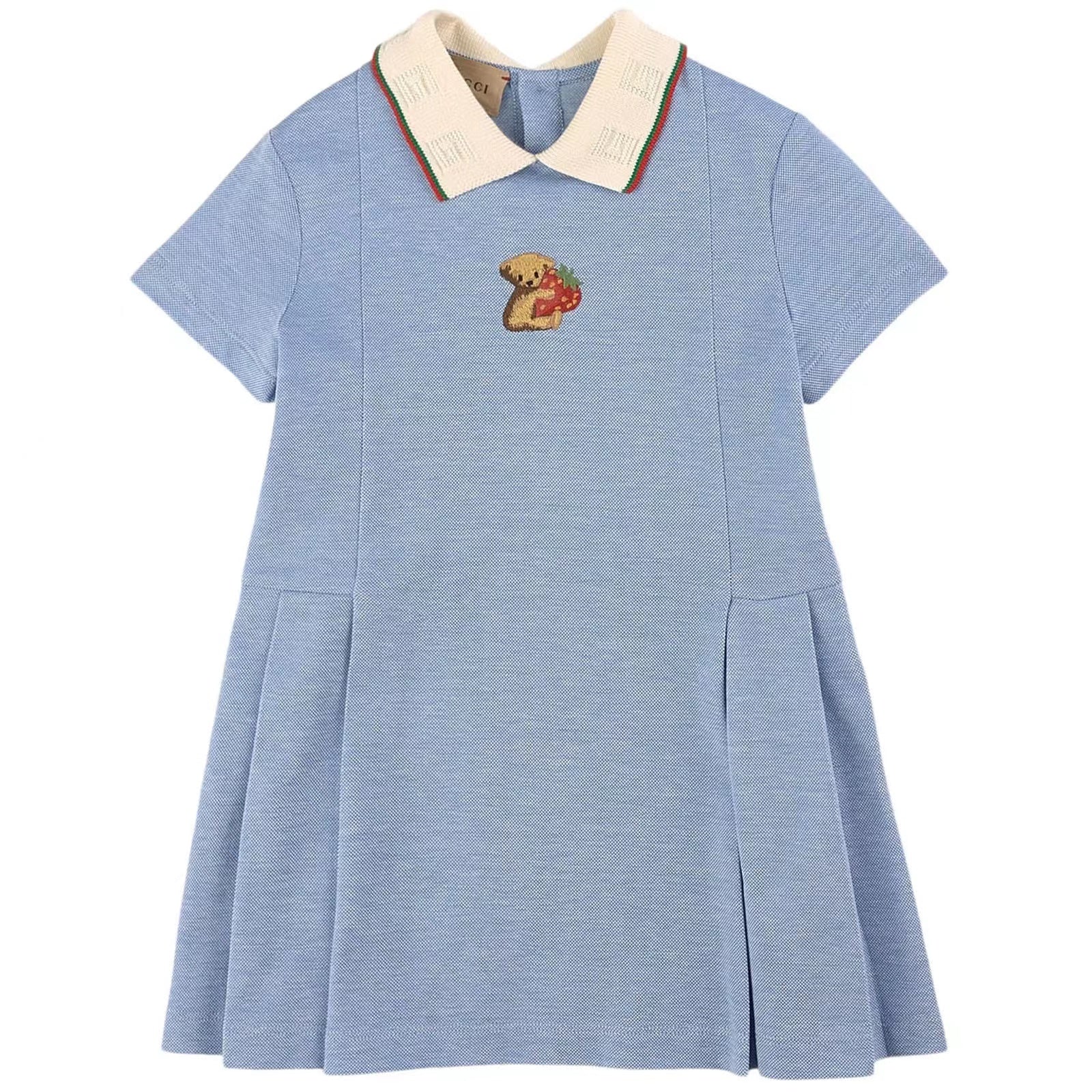 Baby Girls Blue Printed Dress