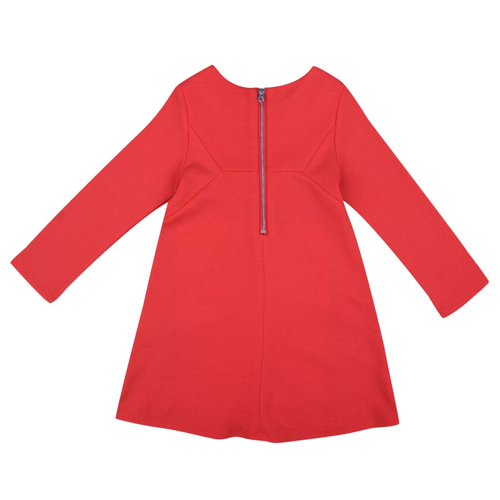Baby Girls Coral Pink Jersey Dress With Collar Print - CÉMAROSE | Children's Fashion Store - 2