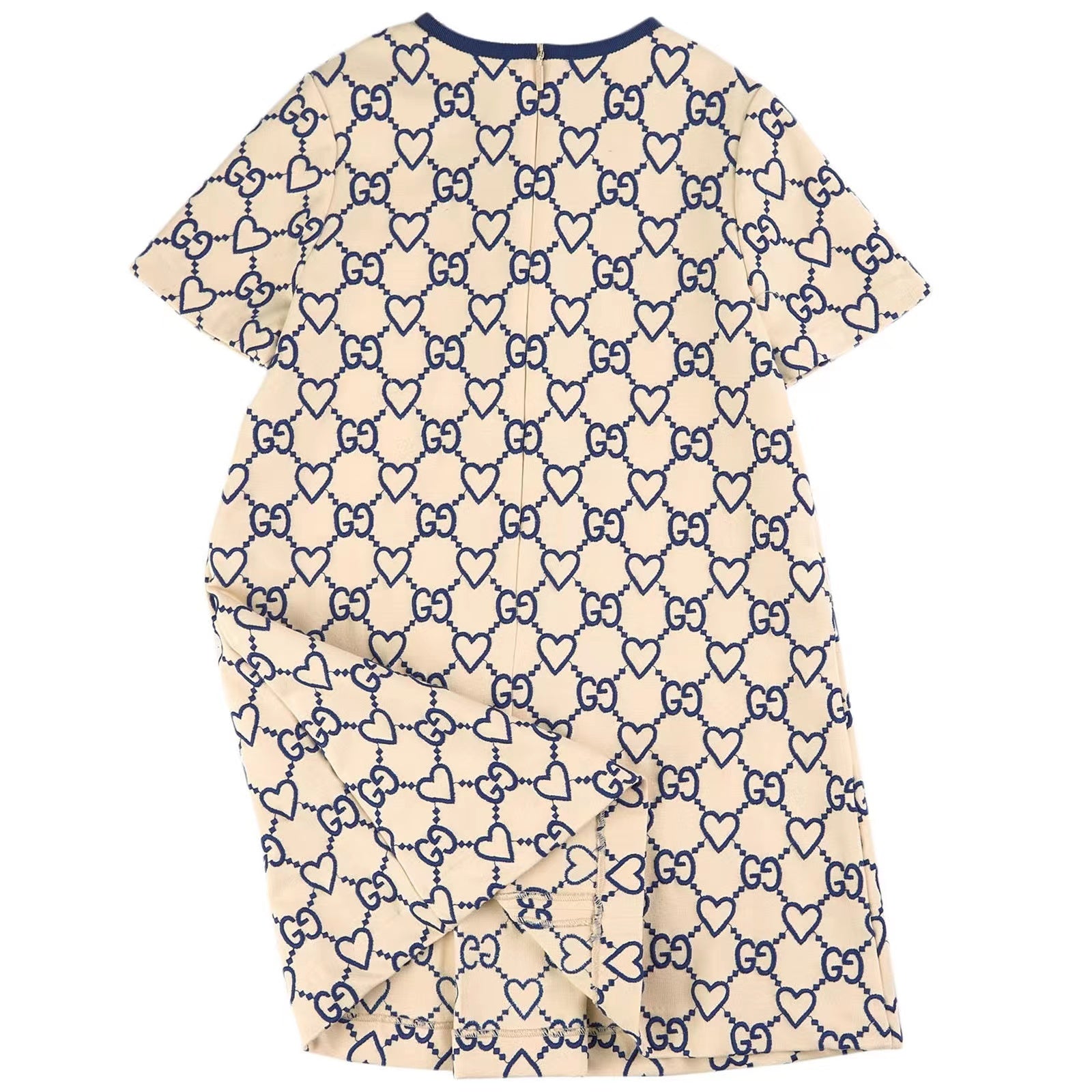 Girls White Printed Dress